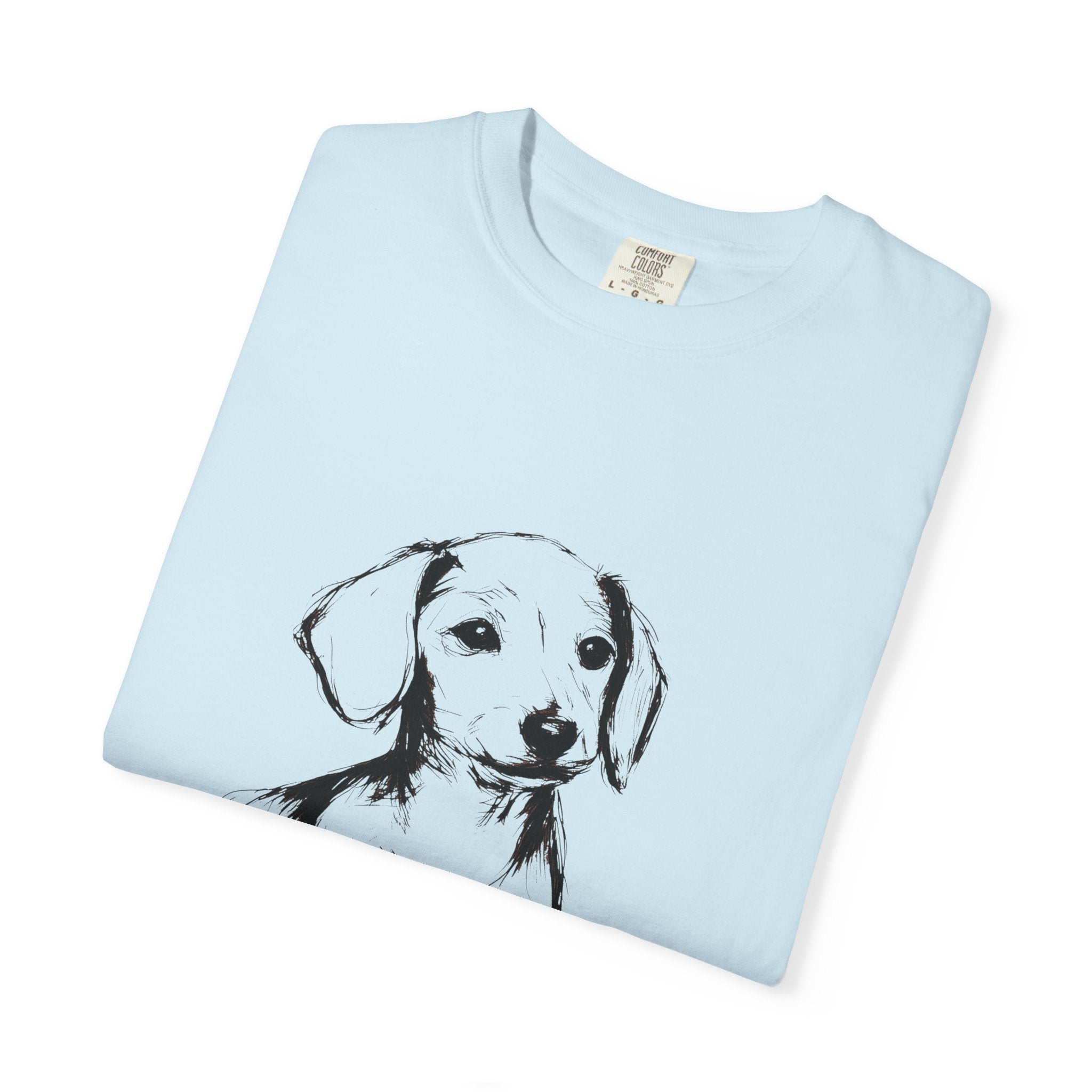 Personalized Dachshund T-Shirt | Custom Dog Name Tee | Comfort Colors 1717 Tee | Minimal Sketch Vintage Style | Dog lover gift
