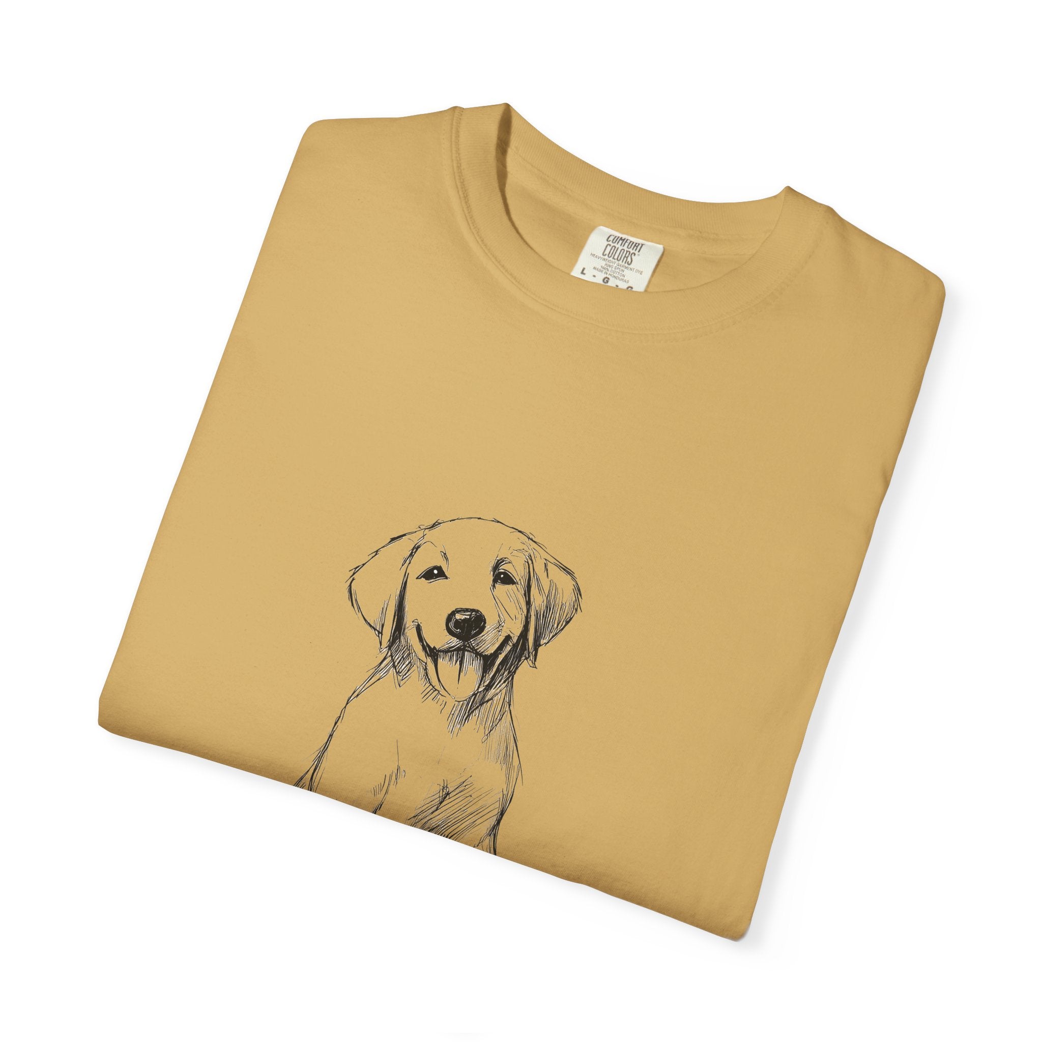 Personalized Labrador Retriever T-Shirt | Custom Dog Name Tee | Comfort Colors 1717 Tee | Minimal Sketch Vintage Style | Dog lover gift