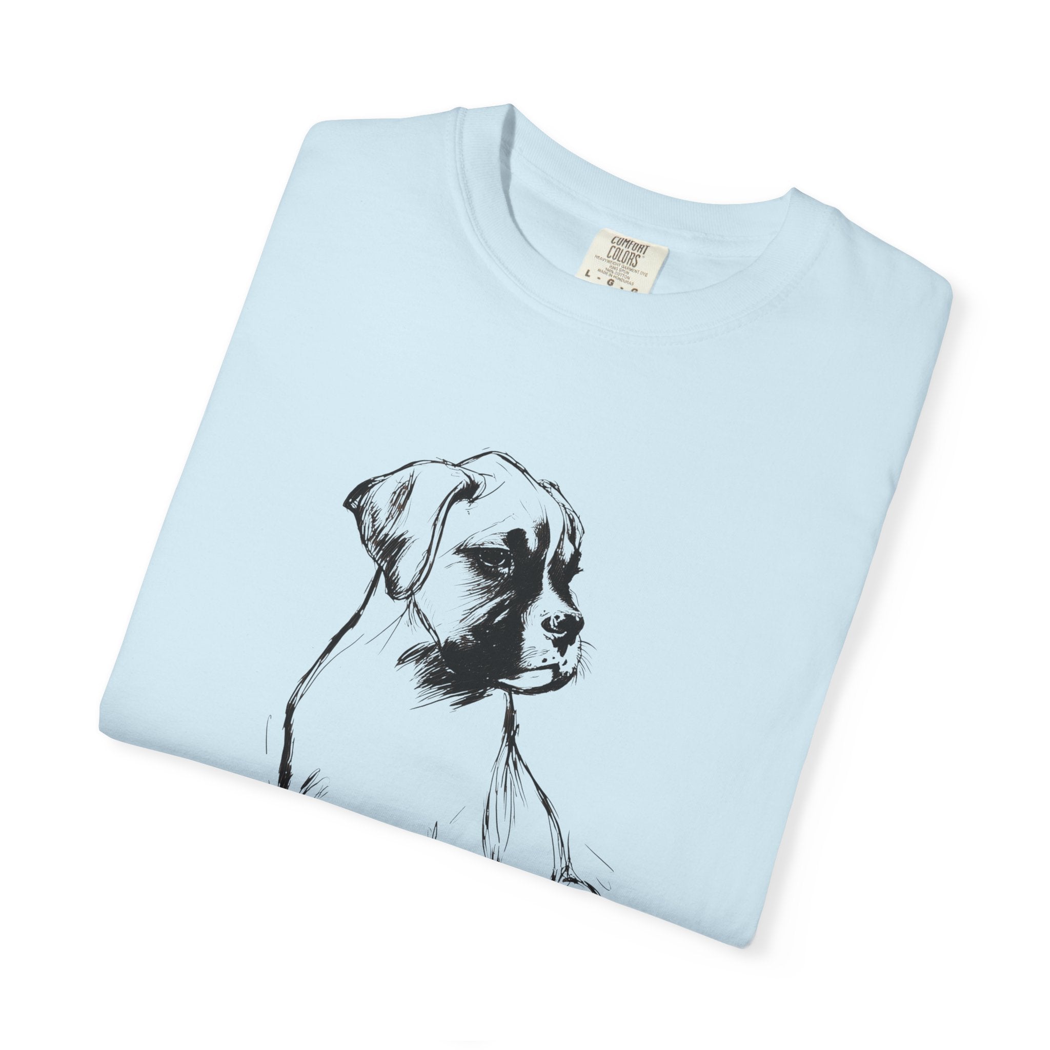 Personalized Boxer T-Shirt | Custom Dog Name Tee | Comfort Colors 1717 Tee | Minimal Sketch Vintage Style | Dog lover gift