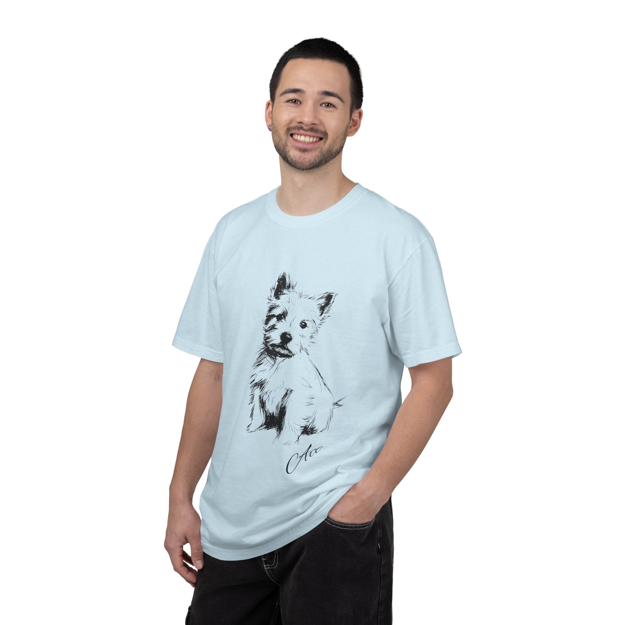 Personalized West Highland White Terrier T-Shirt | Custom Dog Name Tee | Comfort Colors Tee | Minimal Sketch Vintage Style | Dog lover gift