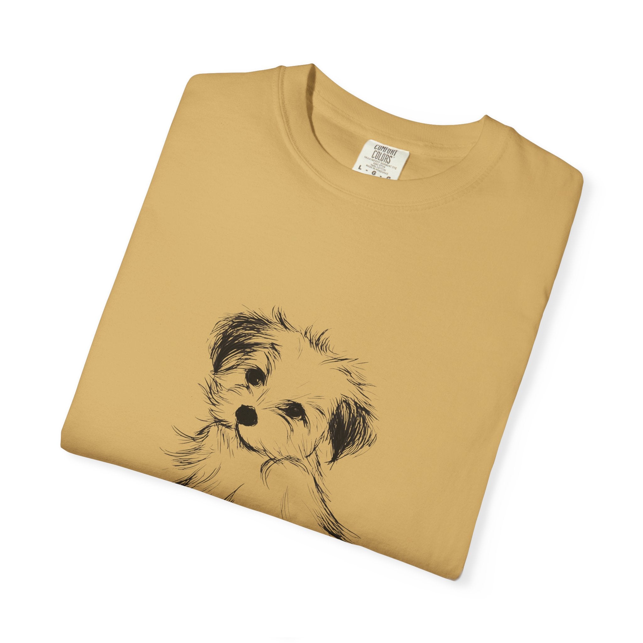 Personalized Maltese T-Shirt | Custom Dog Name Tee | Comfort Colors Tee | Minimal Sketch Vintage Style | Dog lover gift