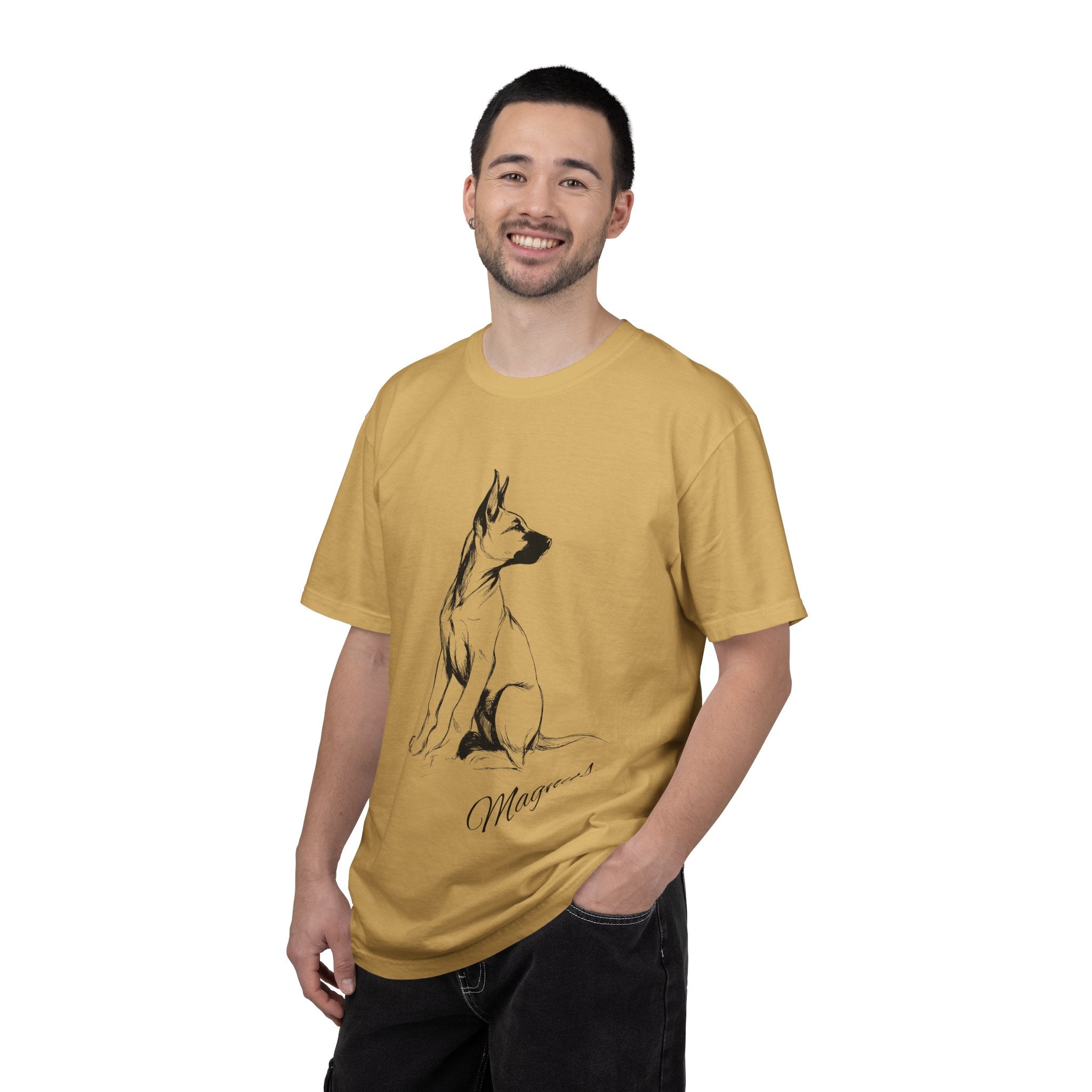 Personalized Belgian Malinois T-Shirt | Custom Dog Name Tee | Comfort Colors 1717 Tee | Minimal Sketch Vintage Style | Dog lover gift