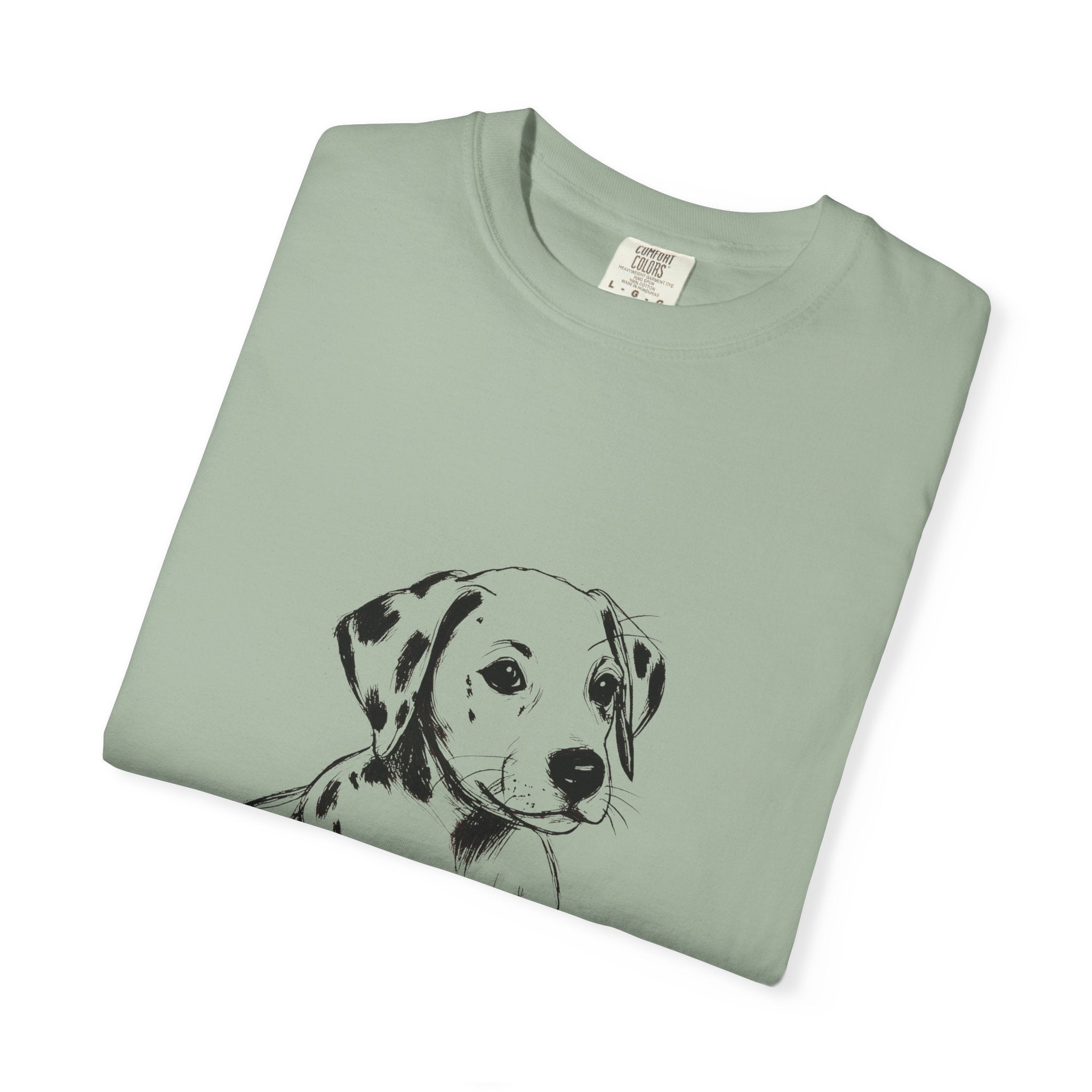 Personalized Dalmatian T-Shirt | Custom Dog Name Tee | Comfort Colors Tee | Minimal Sketch Vintage Style | Dog lover gift