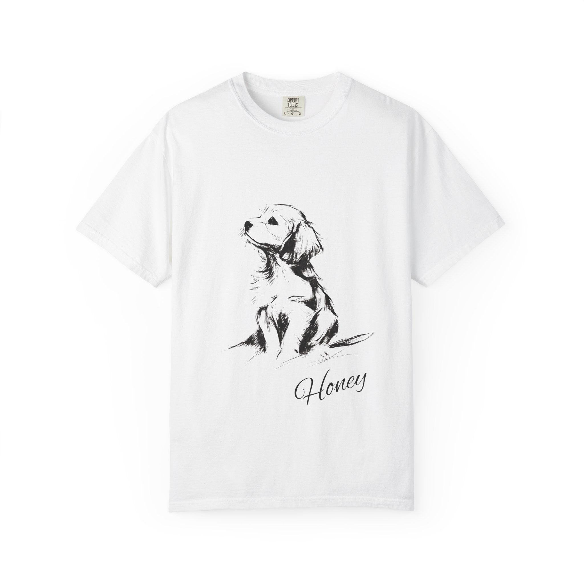Personalized Cocker Spaniel T-Shirt | Custom Dog Name Tee | Comfort Colors 1717 Tee | Minimal Sketch Vintage Style | Dog lover gift