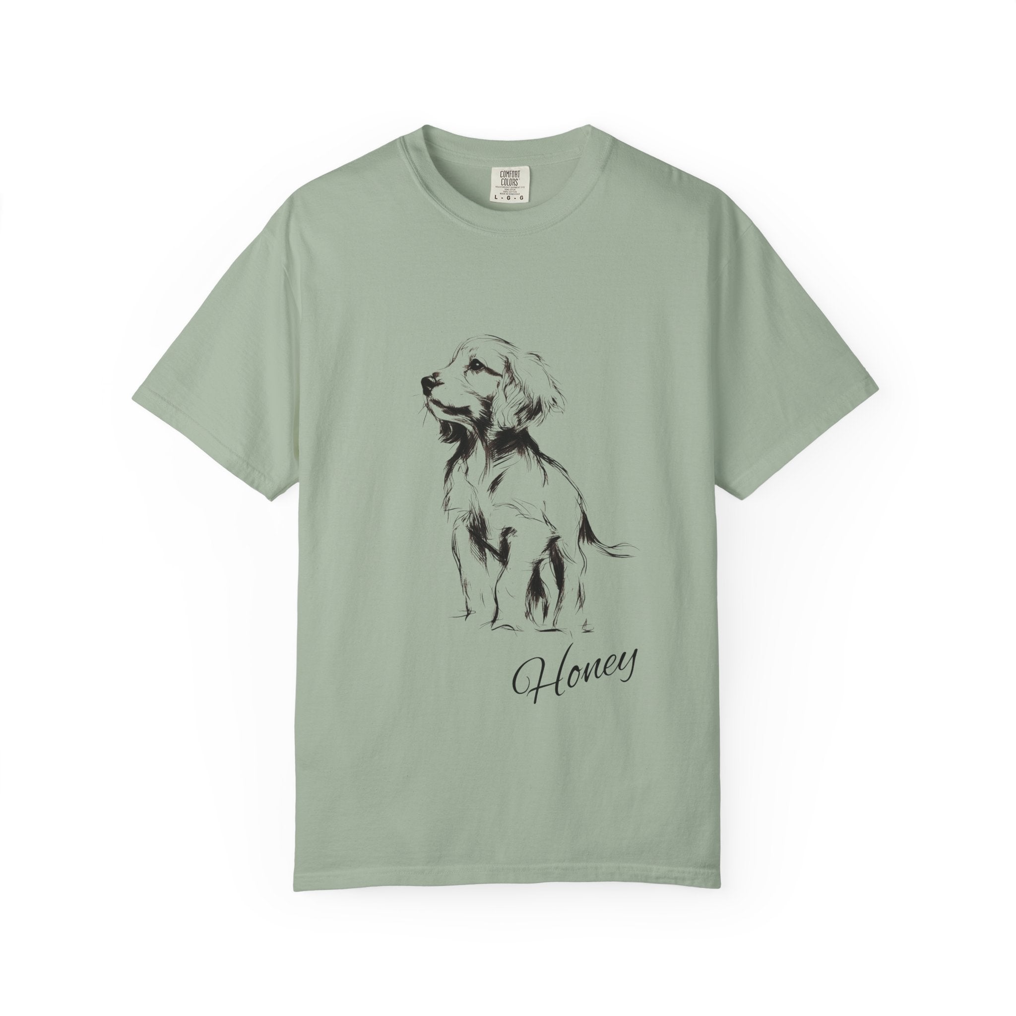 Personalized Irish Setter T-Shirt | Custom Dog Name Tee | Comfort Colors 1717 Tee | Minimal Sketch Vintage Style | Dog lover gift