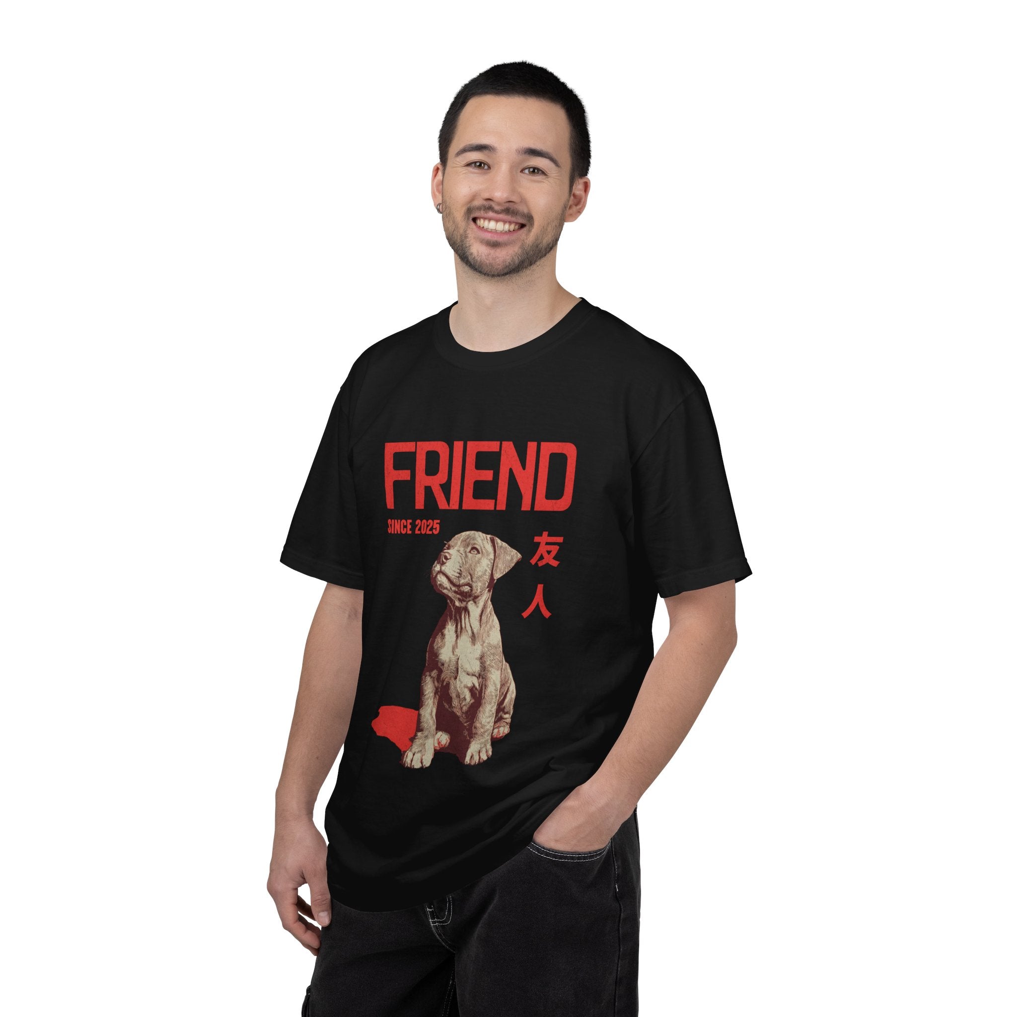 Pitbull Friend Shirt  | Anime Dog T-Shirt | Unisex Birthday Gift | Custom Year Personalization | Gift for Dog Lovers and Anime Fans