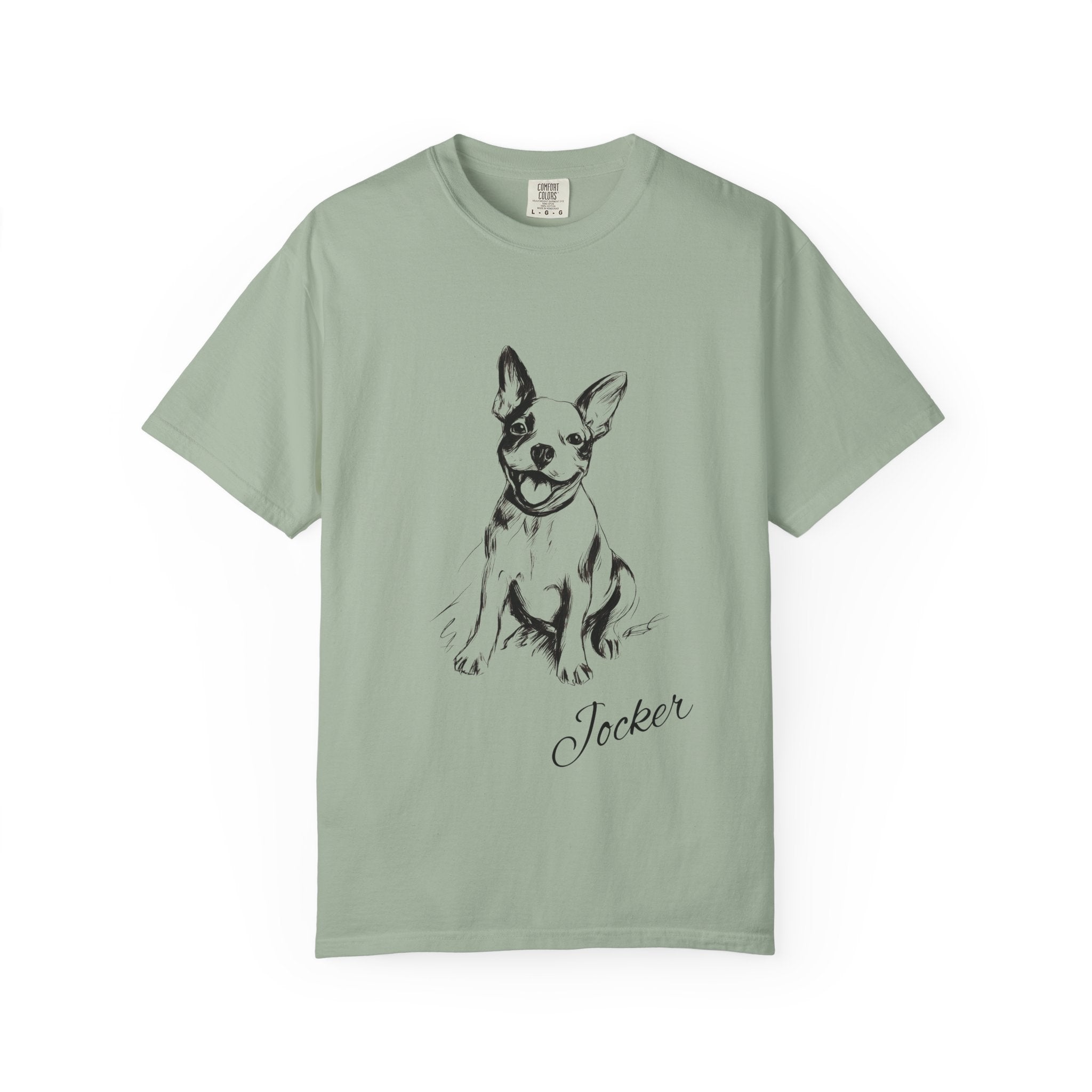Personalized Boston Terrier T-Shirt | Custom Dog Name Tee | Comfort Colors Tee | Minimal Sketch Vintage Style | Dog lover gift