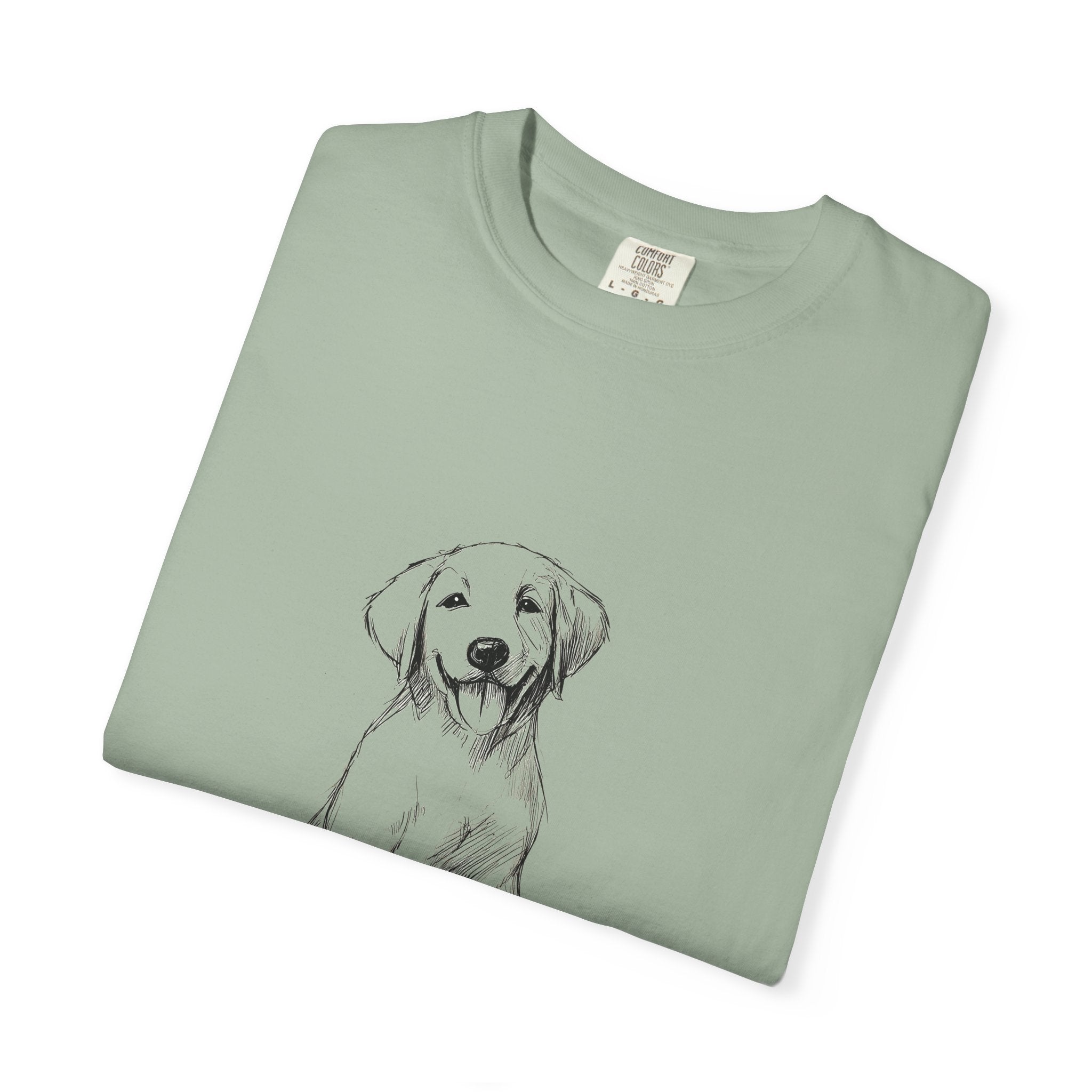 Personalized Labrador Retriever T-Shirt | Custom Dog Name Tee | Comfort Colors 1717 Tee | Minimal Sketch Vintage Style | Dog lover gift