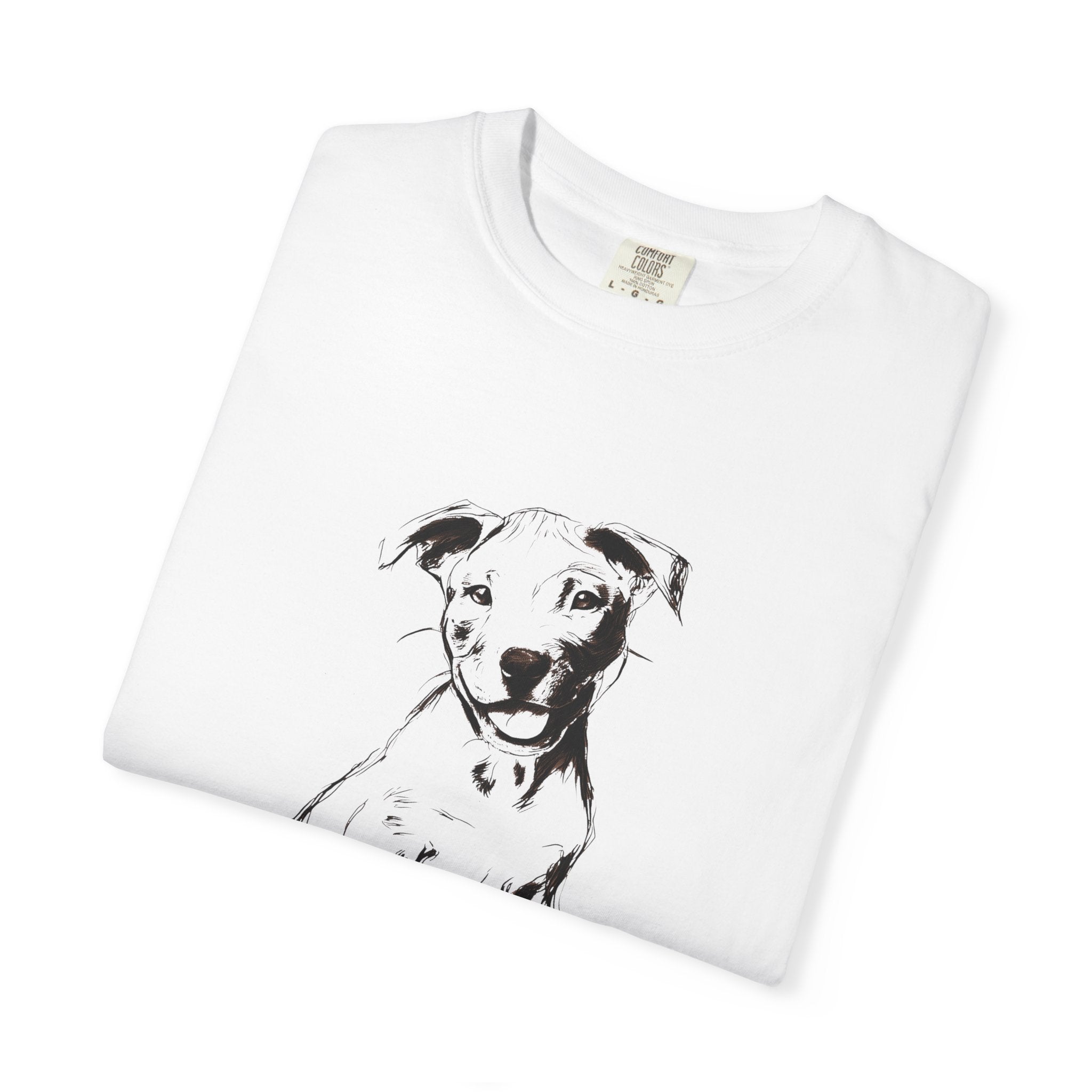 Personalized Pitbull T-Shirt | Custom Dog Name Tee | Comfort Colors 1717 Tee | Minimal Sketch Vintage Style | Dog lover gift