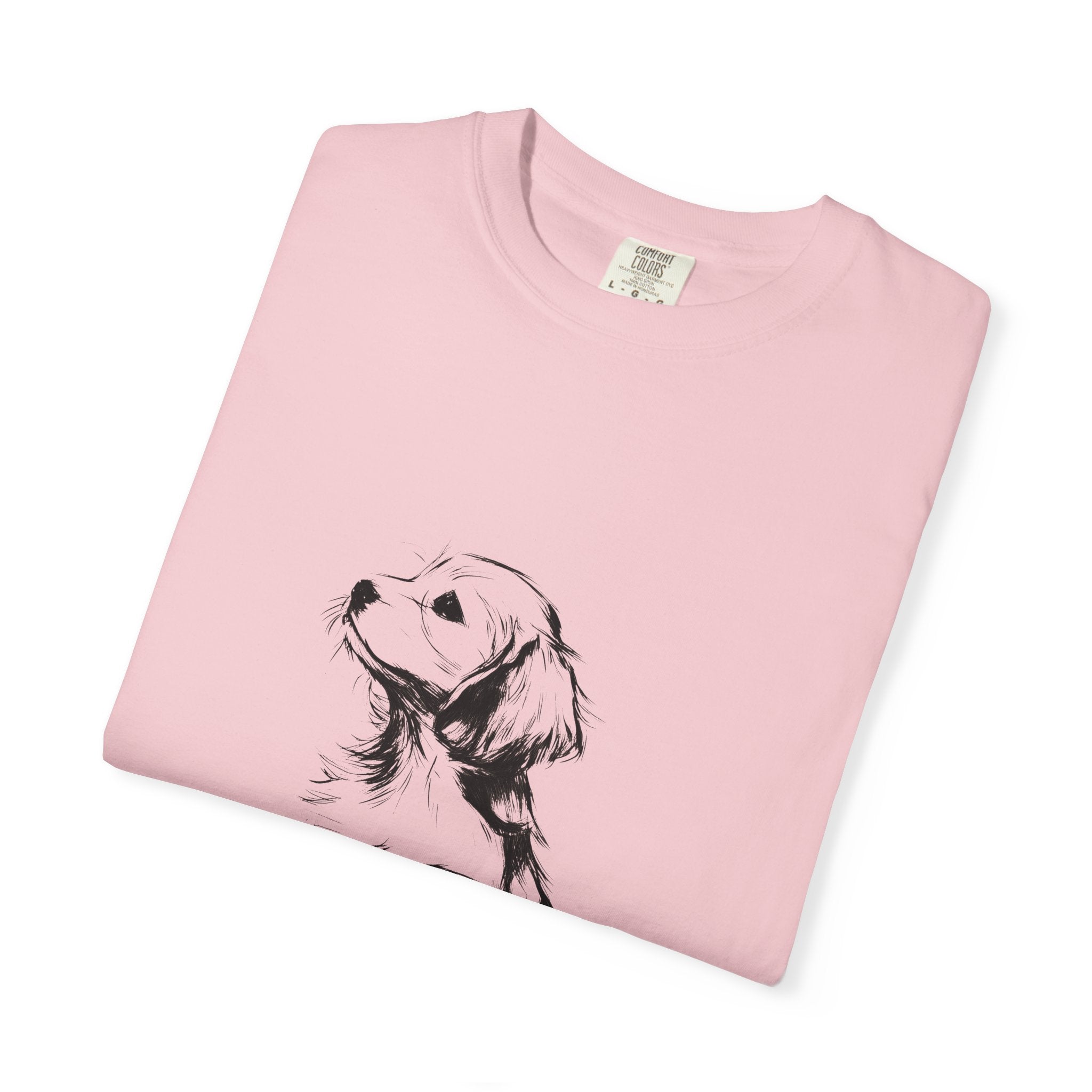 Personalized Cocker Spaniel T-Shirt | Custom Dog Name Tee | Comfort Colors 1717 Tee | Minimal Sketch Vintage Style | Dog lover gift