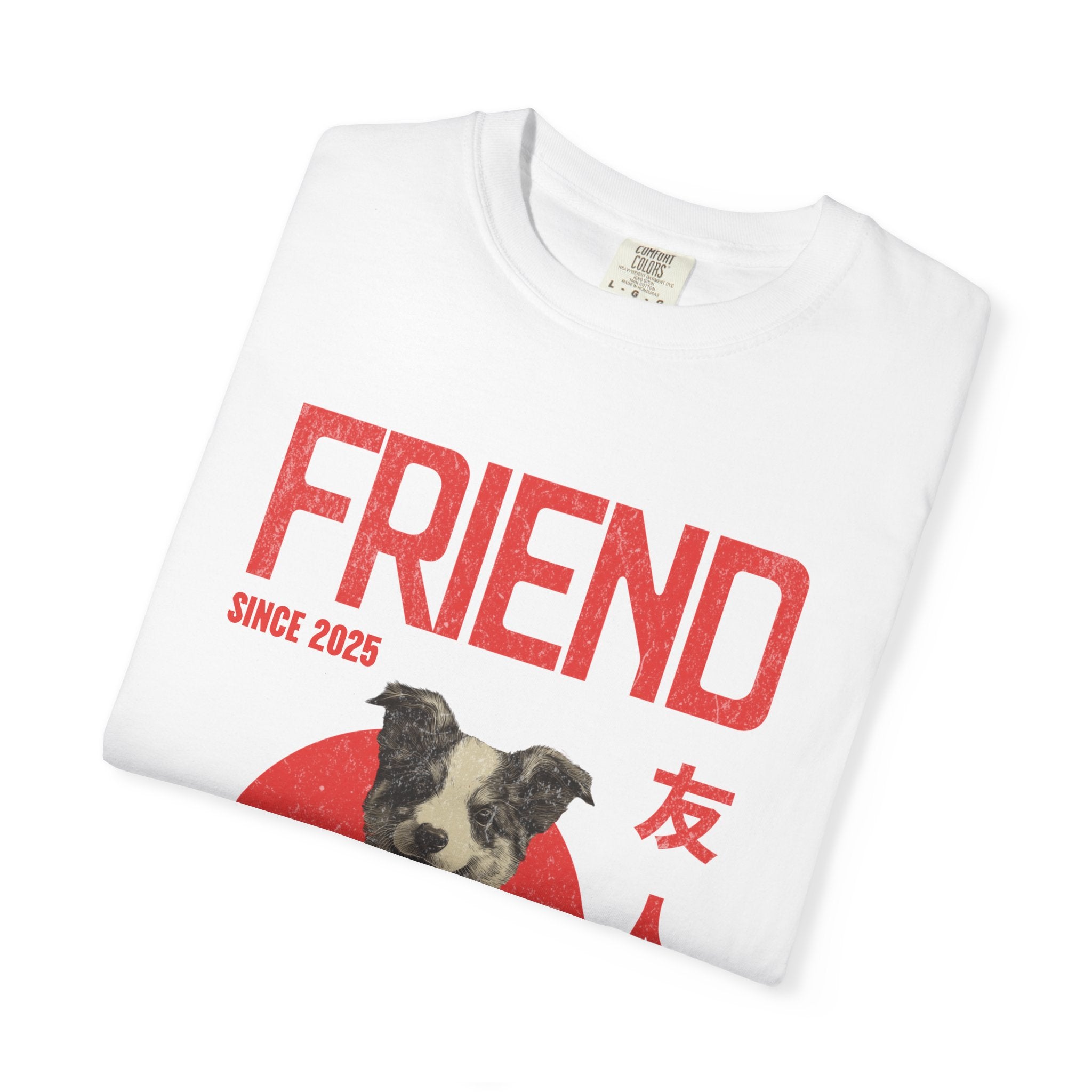 Border Collie Puppy T-shirt | Anime Dog Shirt | Pet Memorial, Adoption Gift | Custom Year Personalization | Comfort Colors®