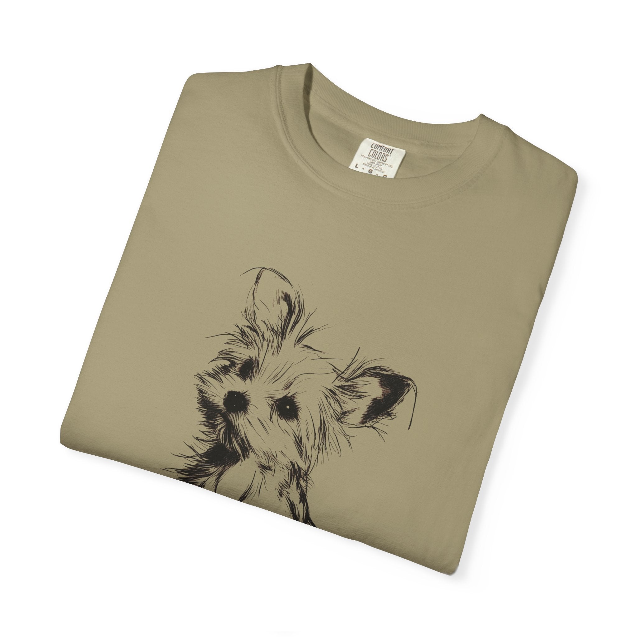 Personalized Yorkshire Terrier T-Shirt | Custom Dog Name Tee | Comfort Colors 1717 Tee | Minimal Sketch Vintage Style | Dog lover gift