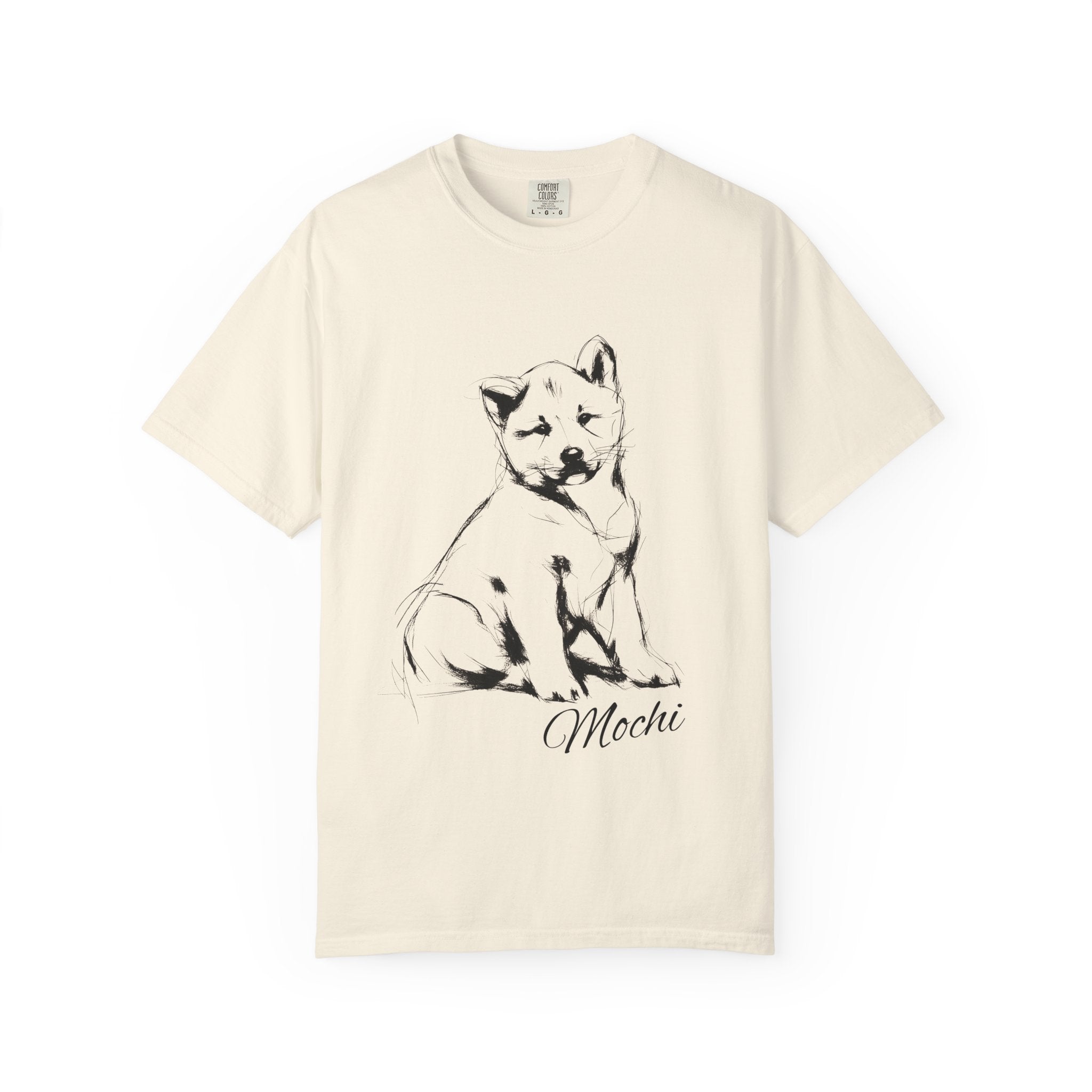 Personalized Akita Inu T-Shirt | Custom Dog Name Tee | Comfort Colors 1717 Tee | Minimal Sketch Vintage Style | Dog lover gift