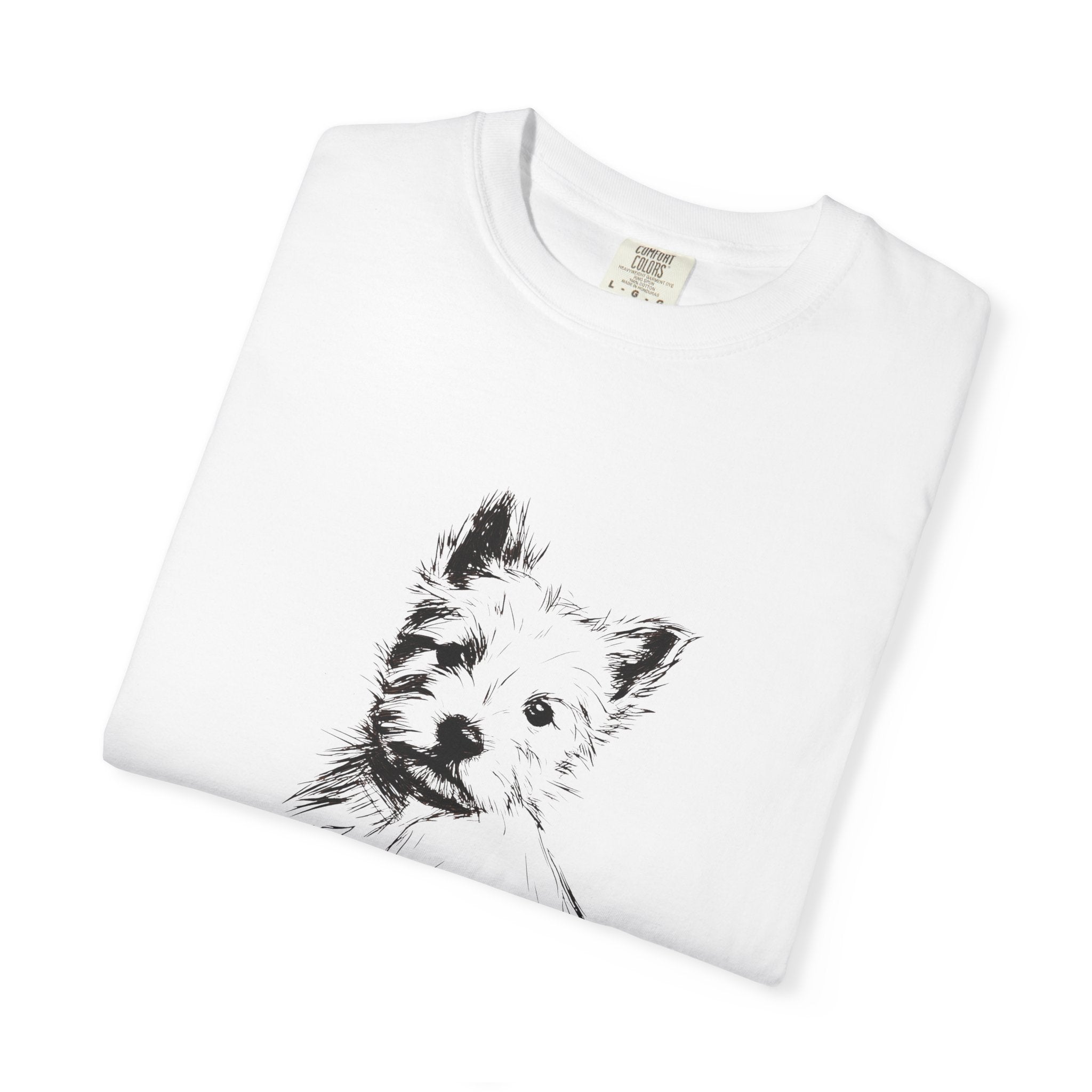 Personalized West Highland White Terrier T-Shirt | Custom Dog Name Tee | Comfort Colors Tee | Minimal Sketch Vintage Style | Dog lover gift