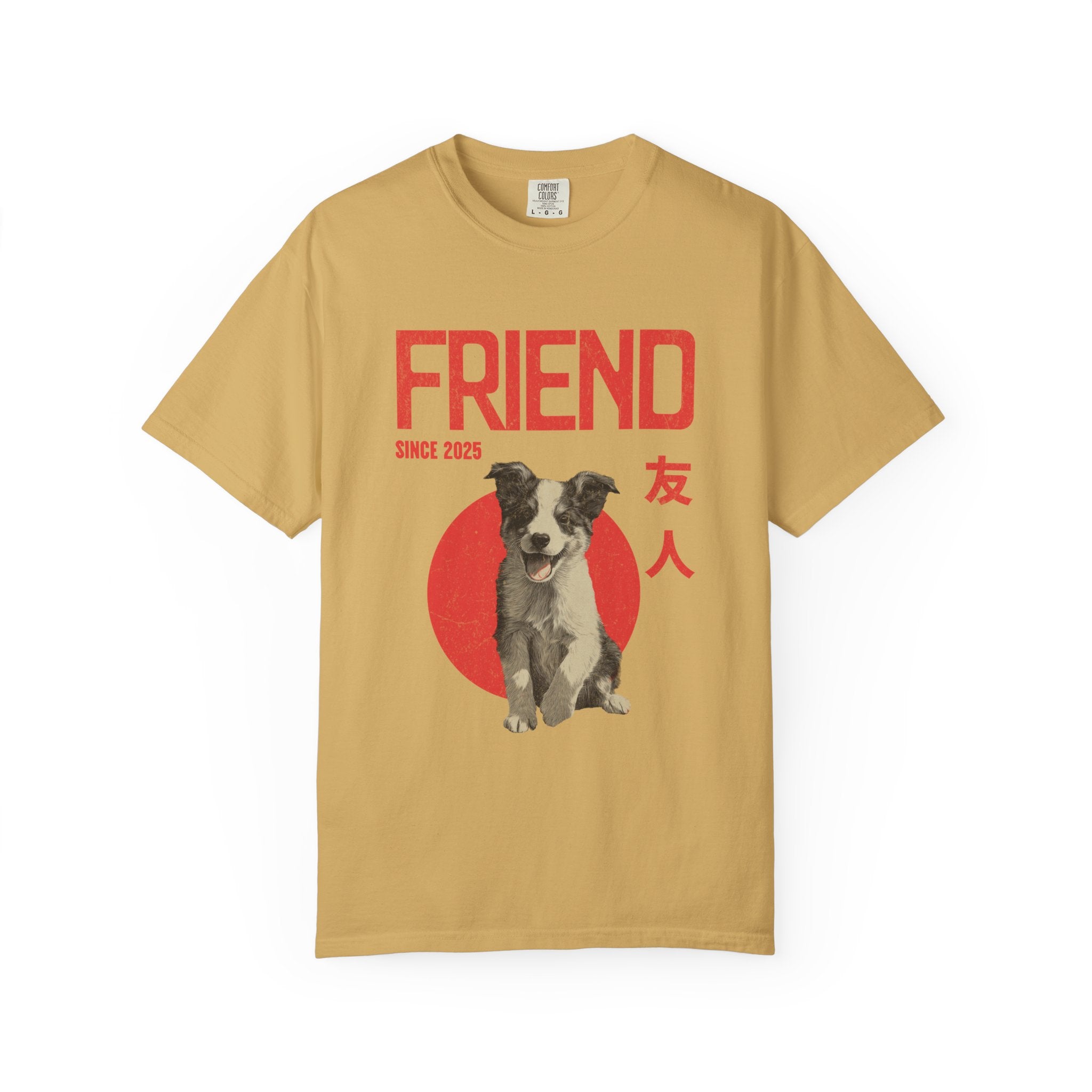 Border Collie Puppy T-shirt | Anime Dog Shirt | Pet Memorial, Adoption Gift | Custom Year Personalization | Comfort Colors®