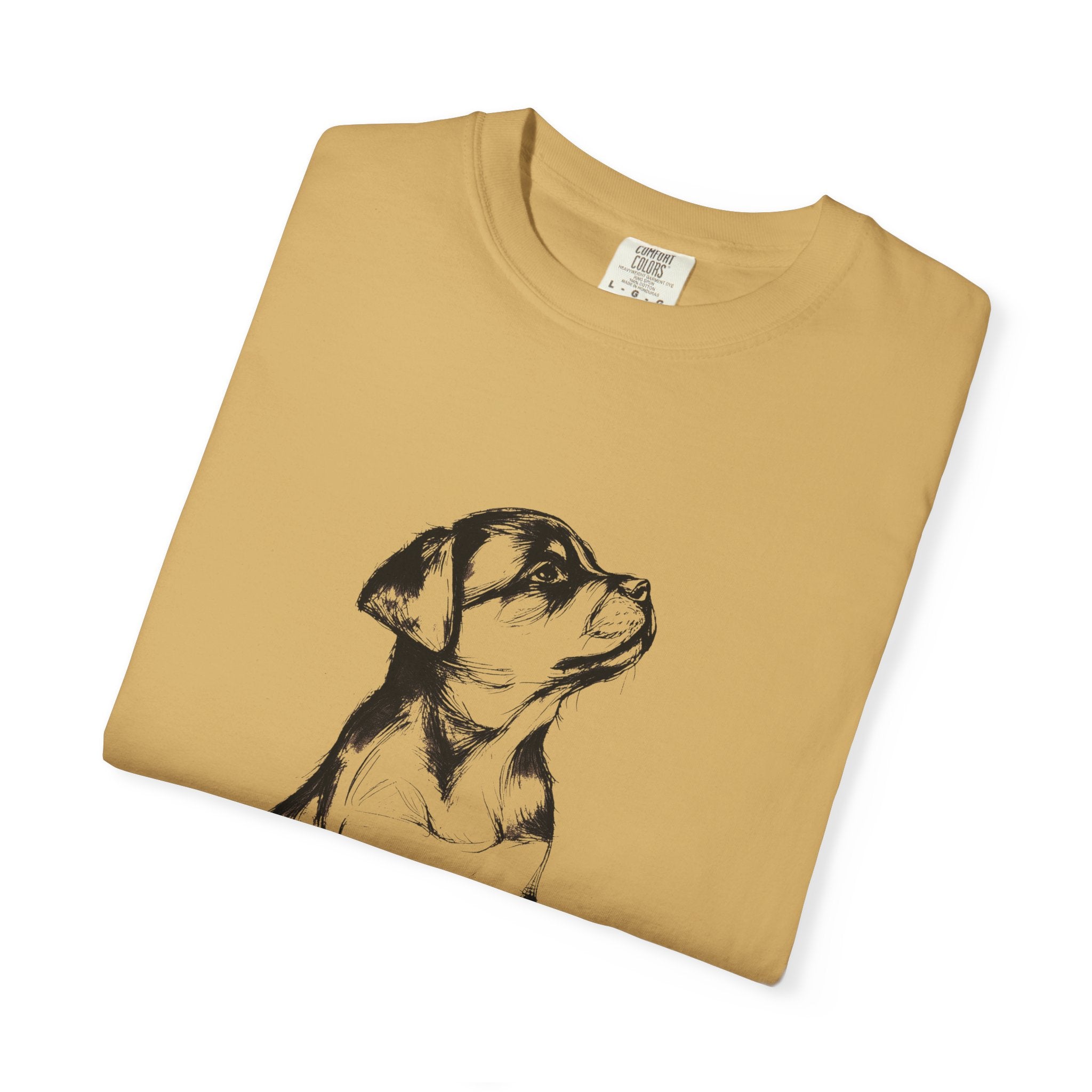 Personalized Rottweiler T-Shirt | Custom Dog Name Tee | Comfort Colors 1717 Tee | Minimal Sketch Vintage Style | Dog lover gift