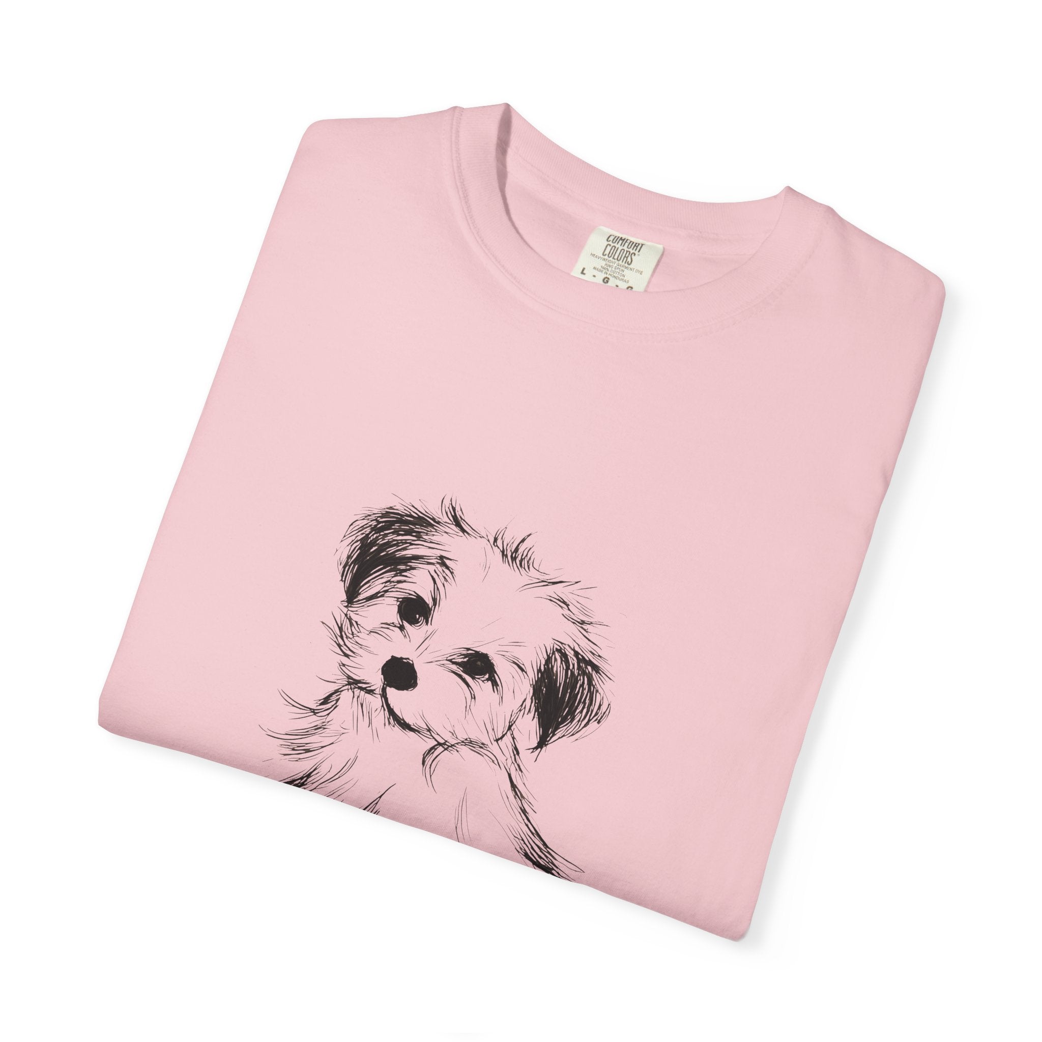 Personalized Maltese T-Shirt | Custom Dog Name Tee | Comfort Colors Tee | Minimal Sketch Vintage Style | Dog lover gift