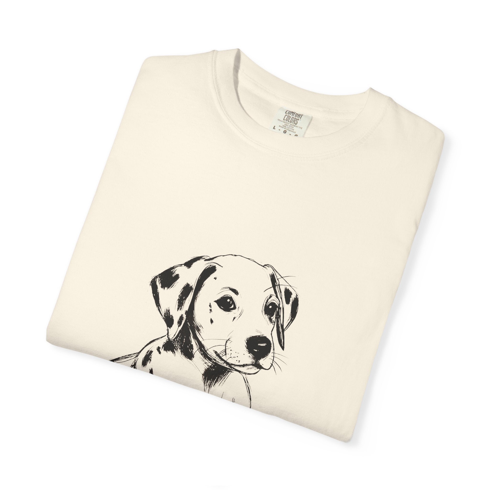 Personalized Dalmatian T-Shirt | Custom Dog Name Tee | Comfort Colors Tee | Minimal Sketch Vintage Style | Dog lover gift