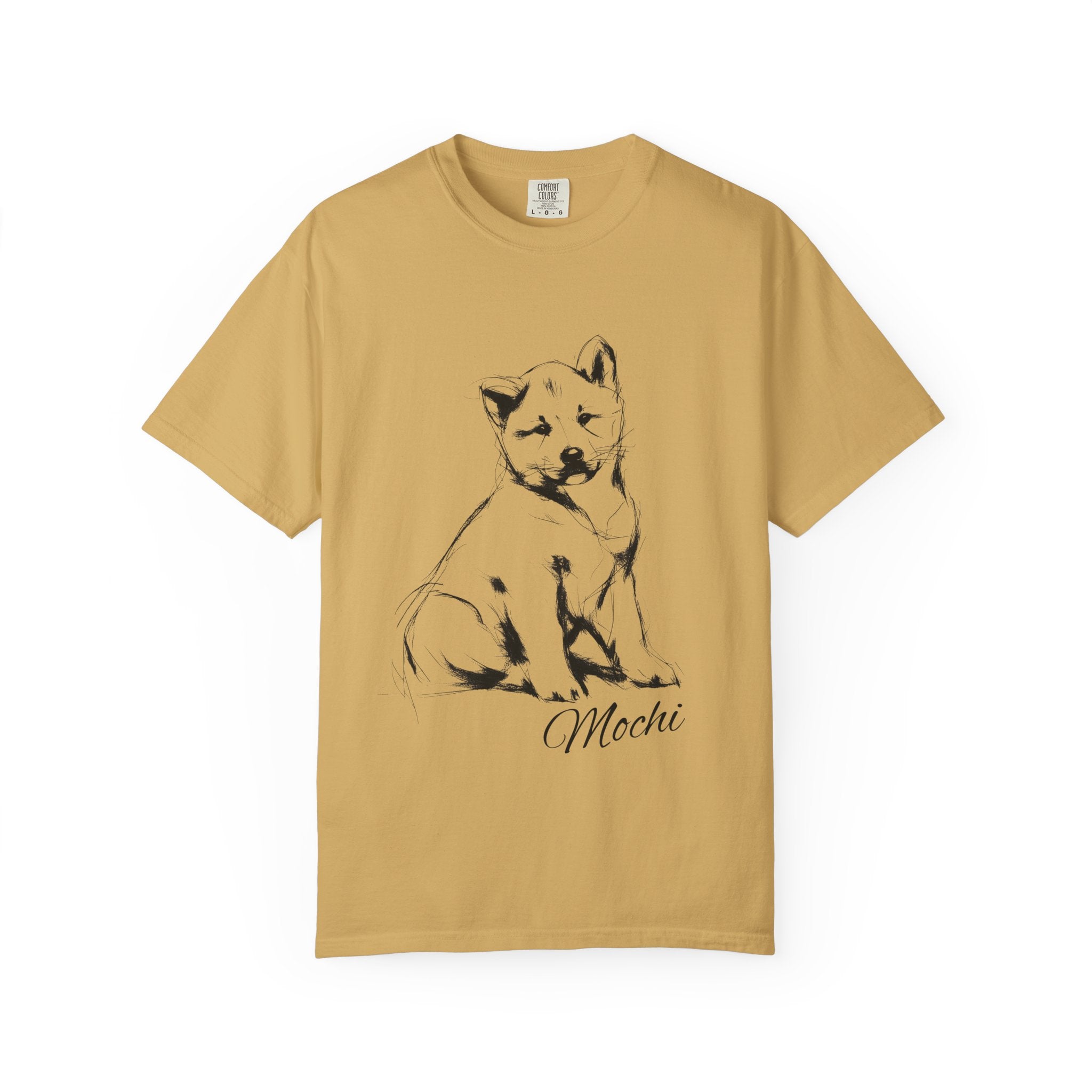 Personalized Akita Inu T-Shirt | Custom Dog Name Tee | Comfort Colors 1717 Tee | Minimal Sketch Vintage Style | Dog lover gift