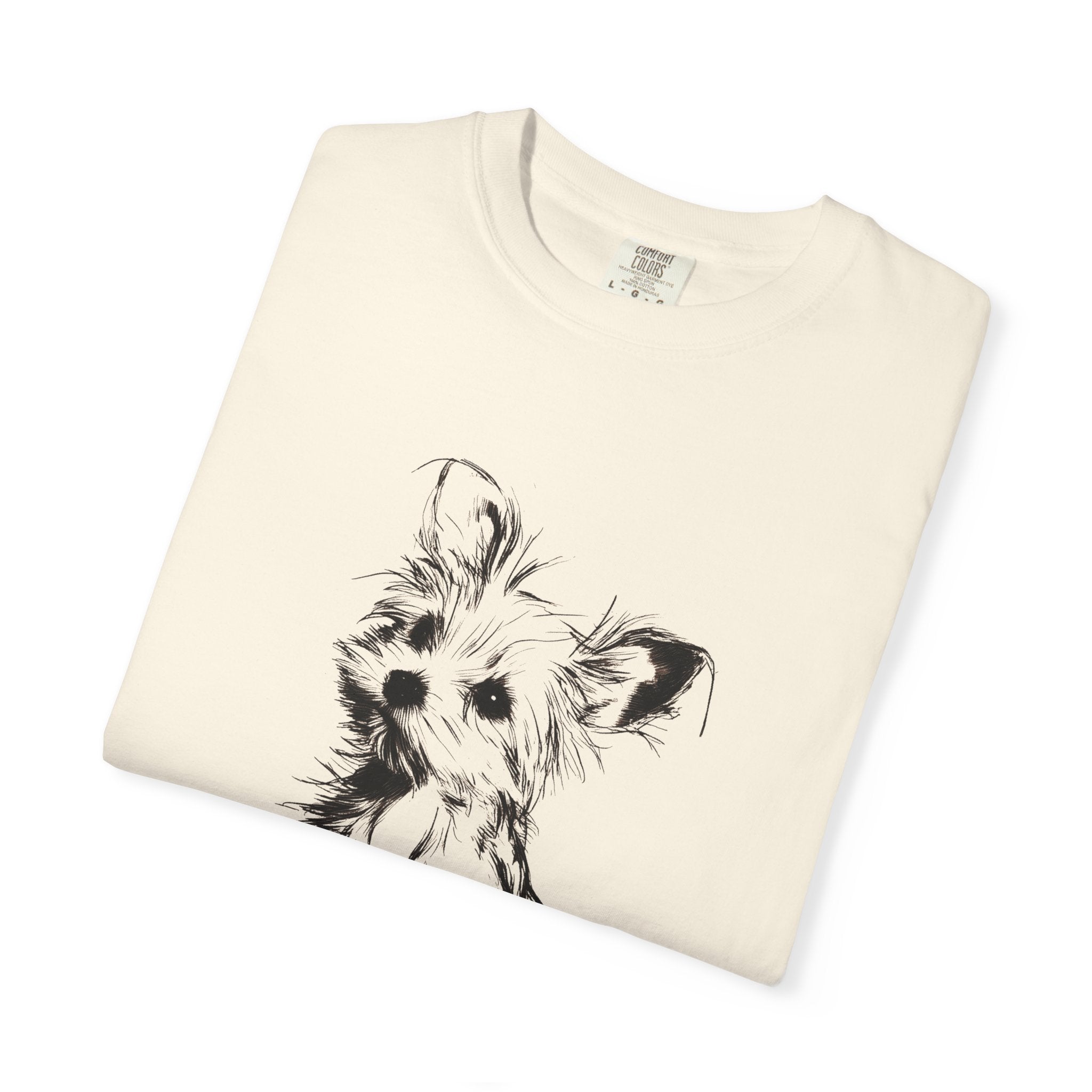 Personalized Yorkshire Terrier T-Shirt | Custom Dog Name Tee | Comfort Colors 1717 Tee | Minimal Sketch Vintage Style | Dog lover gift