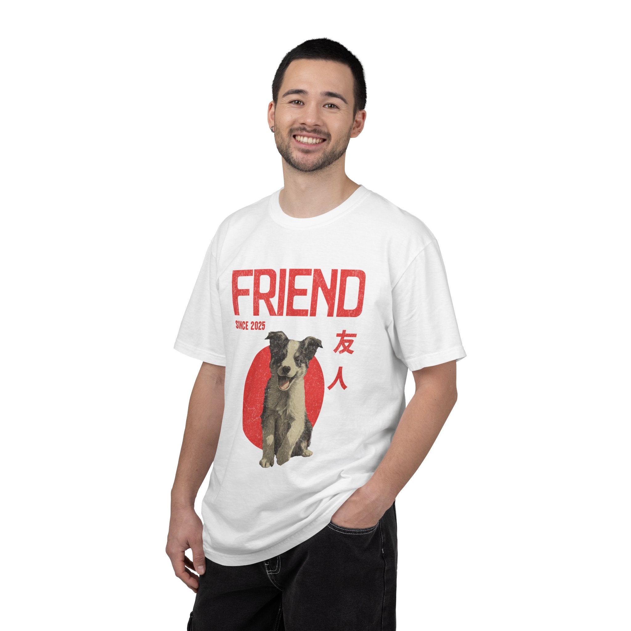 Border Collie Puppy T-shirt | Anime Dog Shirt | Pet Memorial, Adoption Gift | Custom Year Personalization | Comfort Colors®