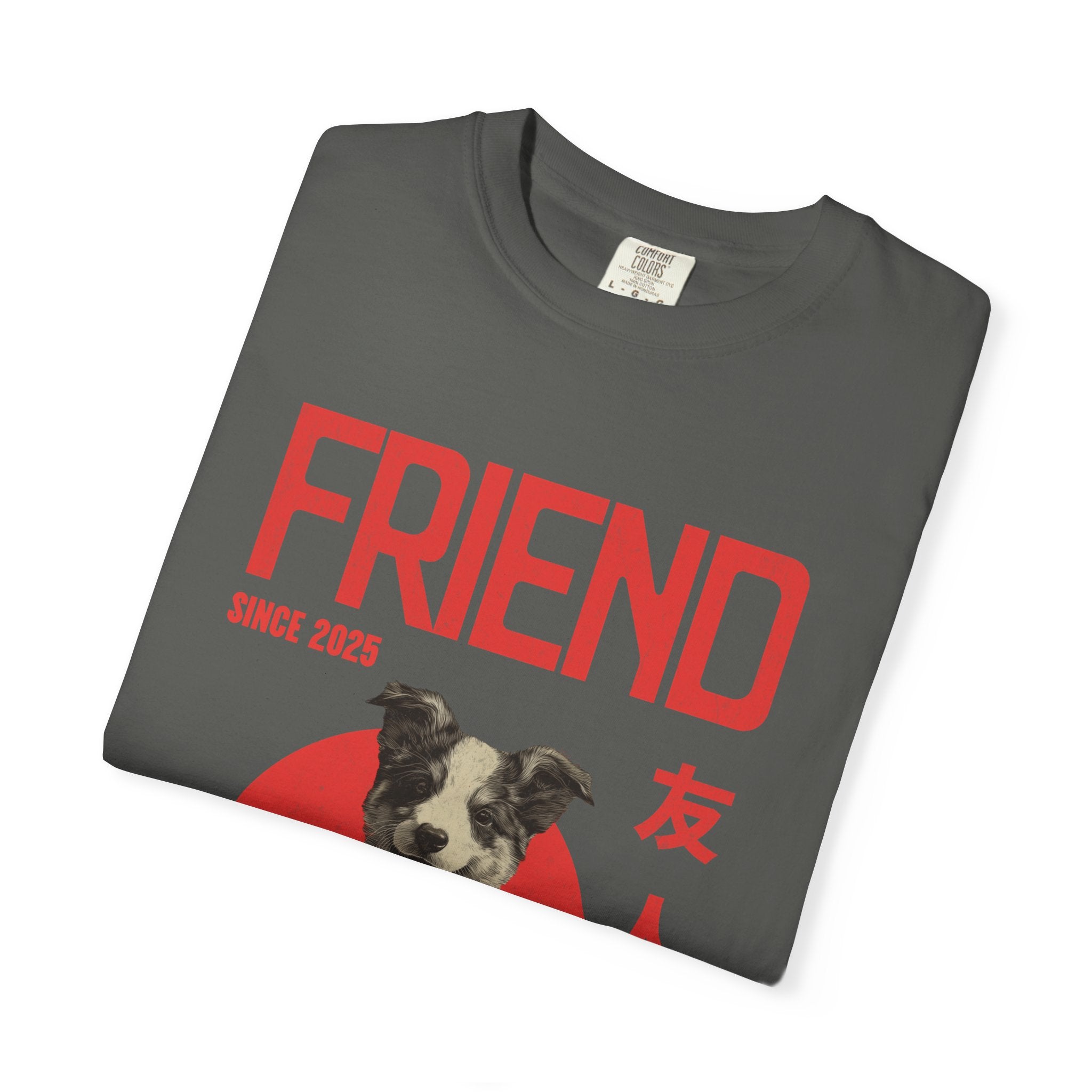 Border Collie Puppy T-shirt | Anime Dog Shirt | Pet Memorial, Adoption Gift | Custom Year Personalization | Comfort Colors®