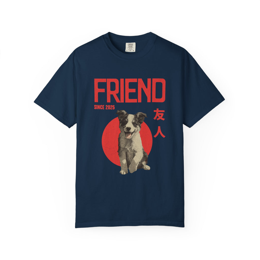 Border Collie Puppy T-shirt | Anime Dog Shirt | Pet Memorial, Adoption Gift | Custom Year Personalization | Comfort Colors®