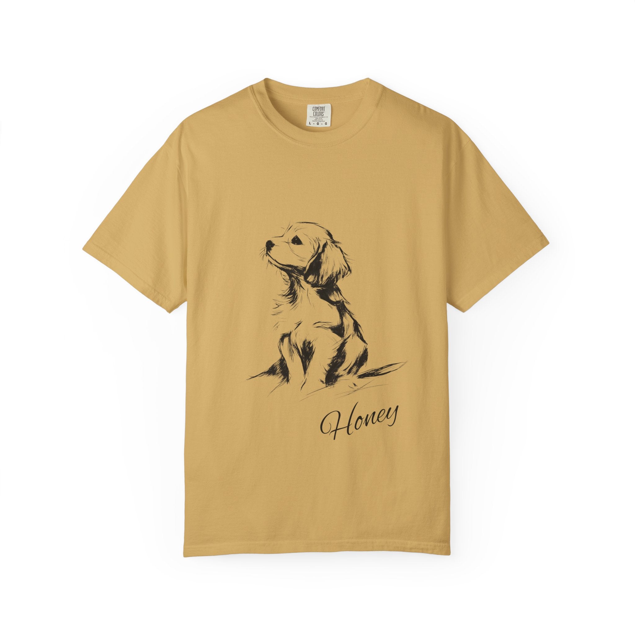 Personalized Cocker Spaniel T-Shirt | Custom Dog Name Tee | Comfort Colors 1717 Tee | Minimal Sketch Vintage Style | Dog lover gift