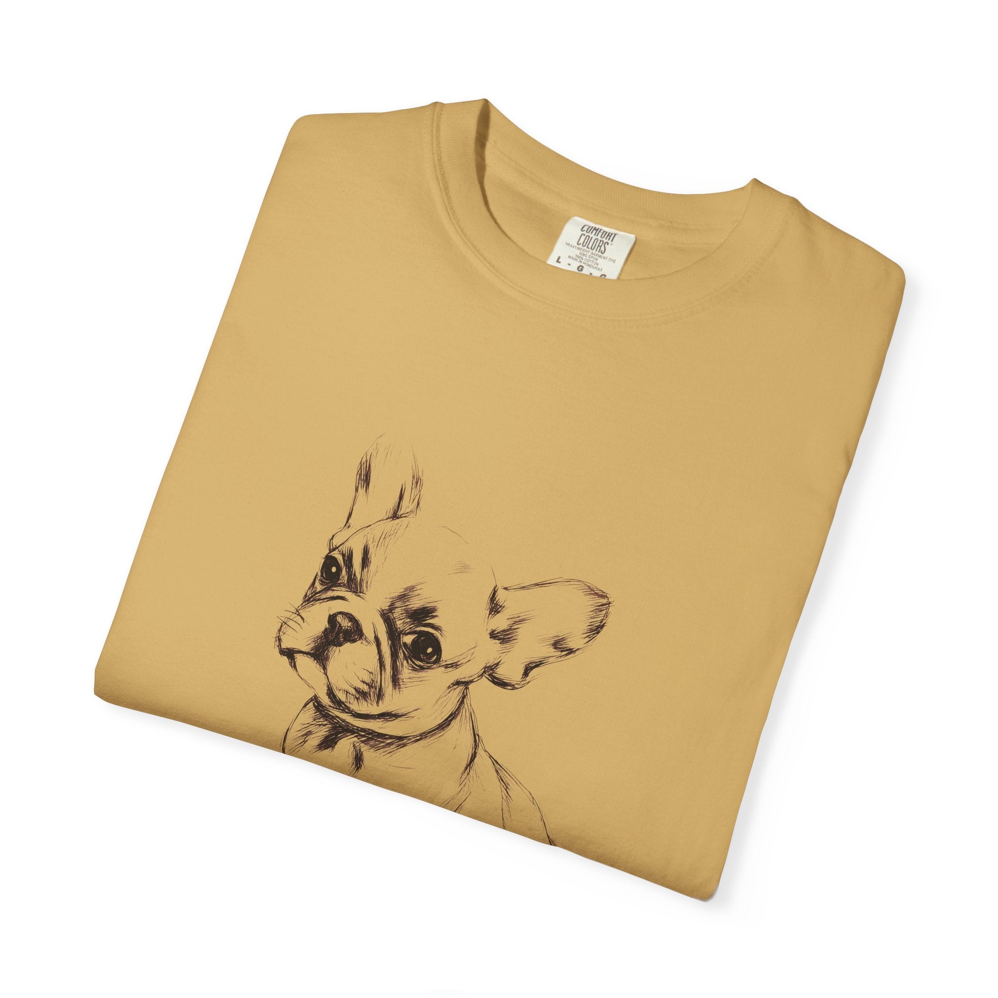 Personalized French Bulldog T-Shirt | Custom Dog Name Tee | Comfort Colors 1717 Tee | Minimal Sketch Vintage Style | Frenchie lover gift