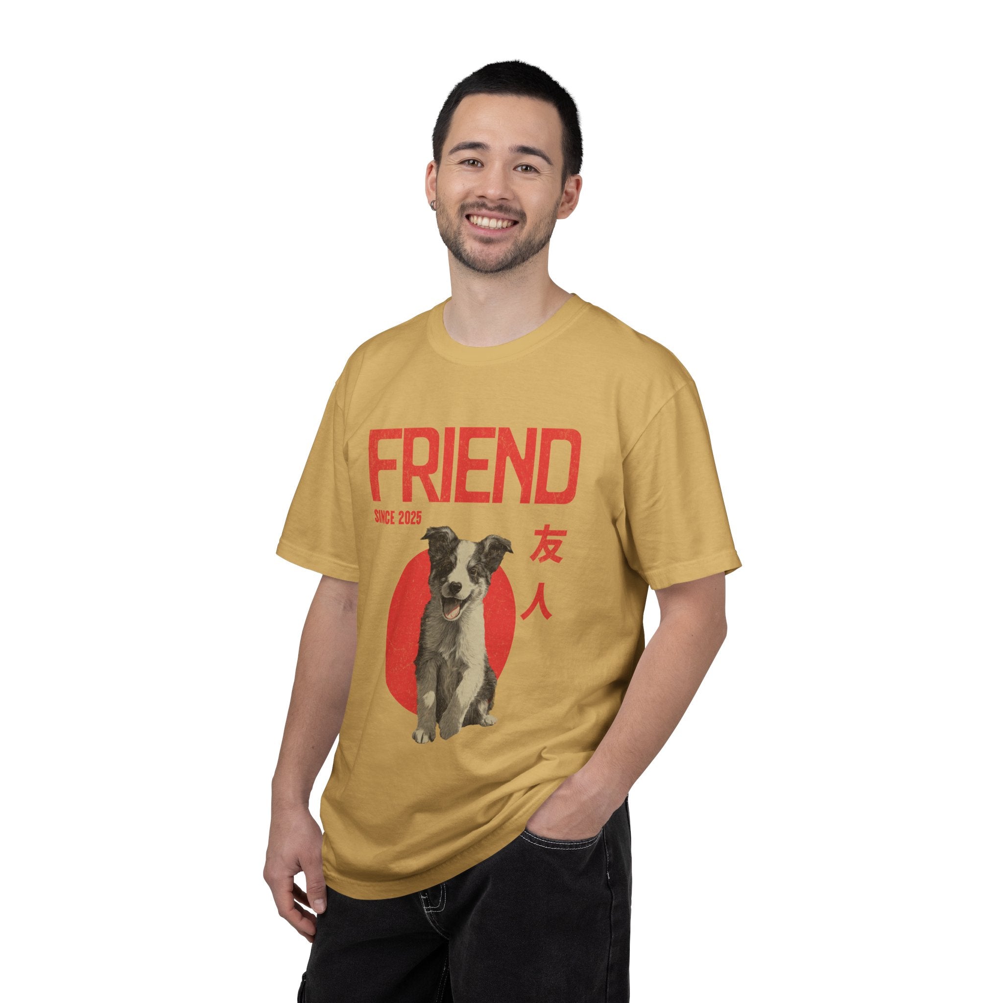 Border Collie Puppy T-shirt | Anime Dog Shirt | Pet Memorial, Adoption Gift | Custom Year Personalization | Comfort Colors®