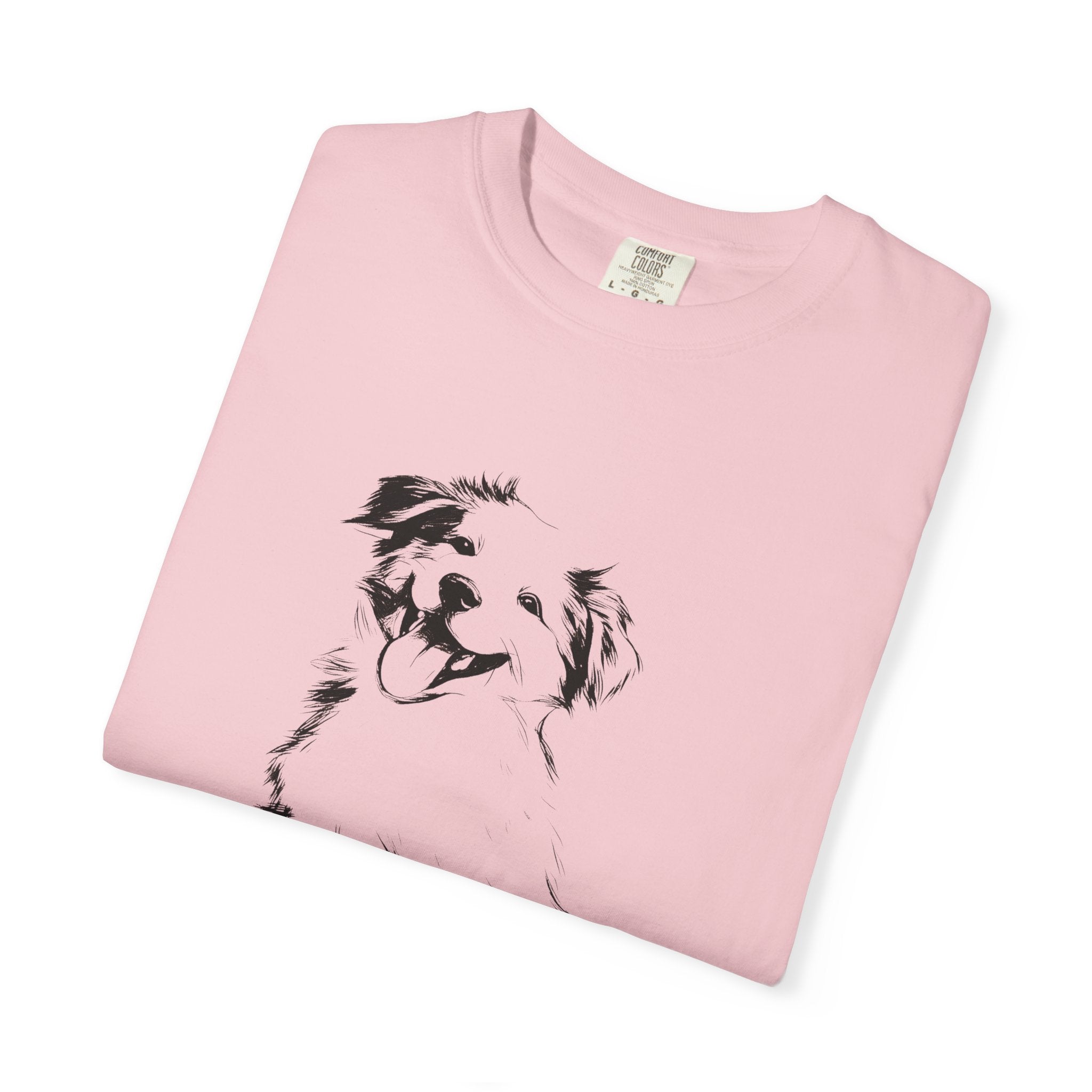 Personalized Australian Shepherd T-Shirt | Custom Dog Name Tee | Comfort Colors 1717 T-Shirt | Minimal Sketch Vintage Style | Dog lover gift