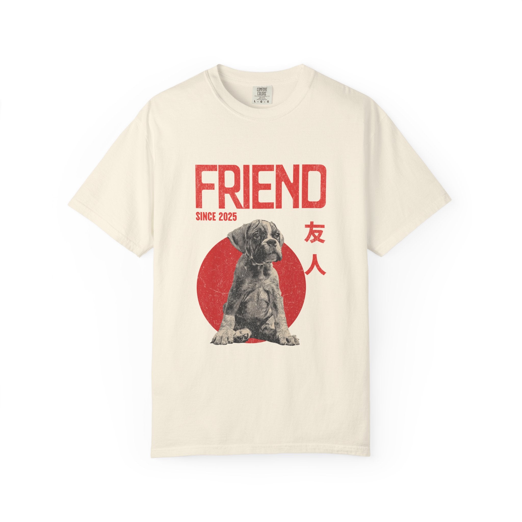 Boxer Puppy T-shirt | Anime Dog Shirt | Pet Memorial, Adoption Gift | Custom Year Personalization | Comfort Colors®