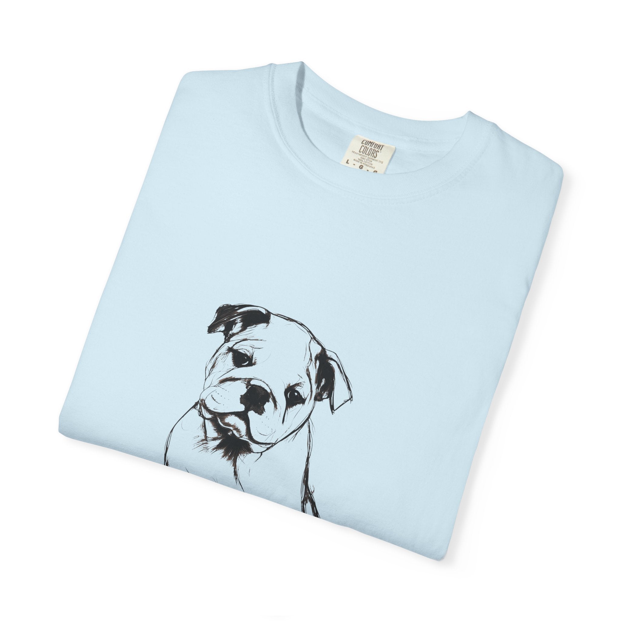 Personalized English Bulldog T-Shirt | Custom Dog Name Tee | Comfort Colors 1717 Tee | Minimal Sketch Vintage Style | Dog lover gift