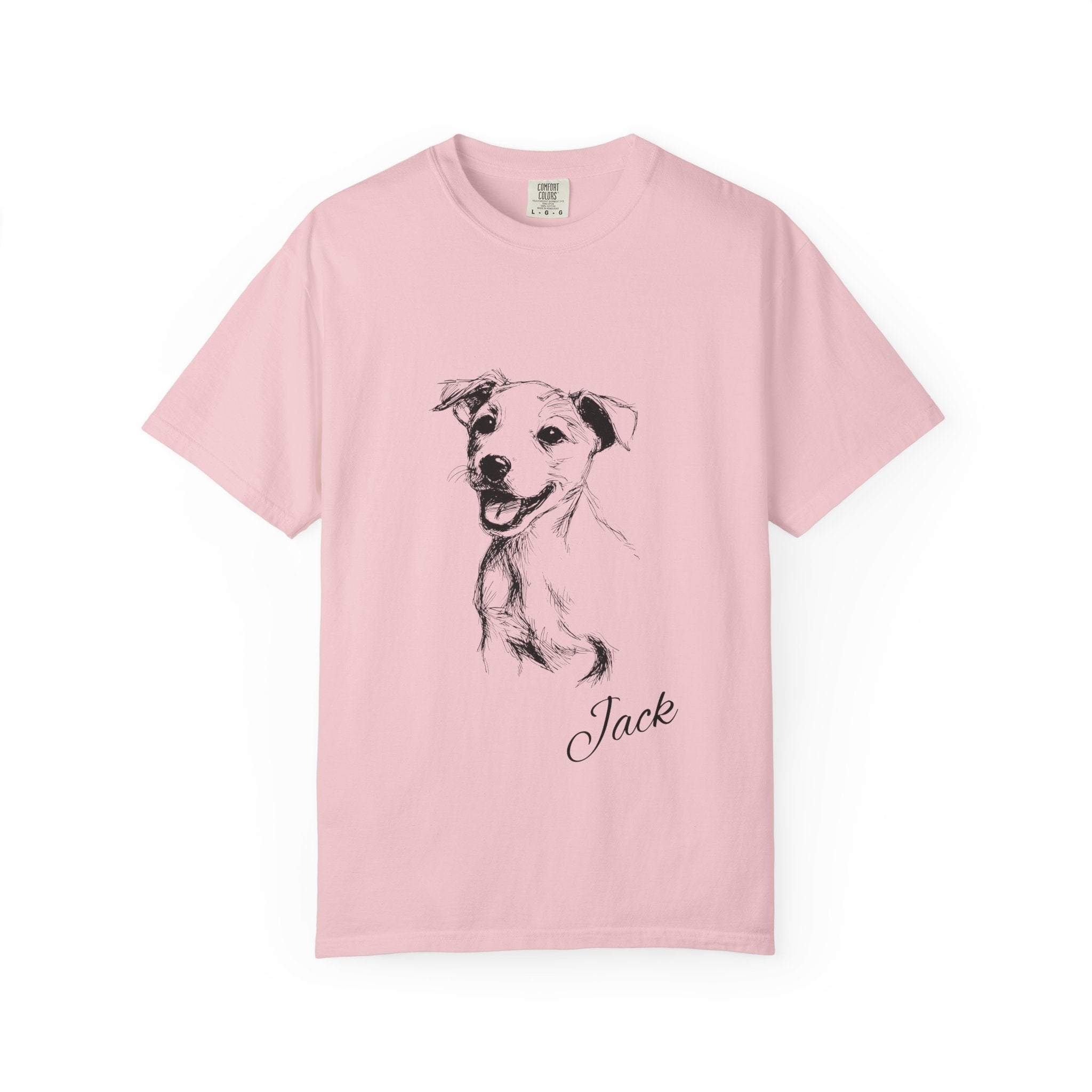 Personalized Jack Russell T-Shirt | Custom Dog Name Tee | Comfort Colors 1717 Tee | Minimal Sketch Vintage Style | Dog lover gift