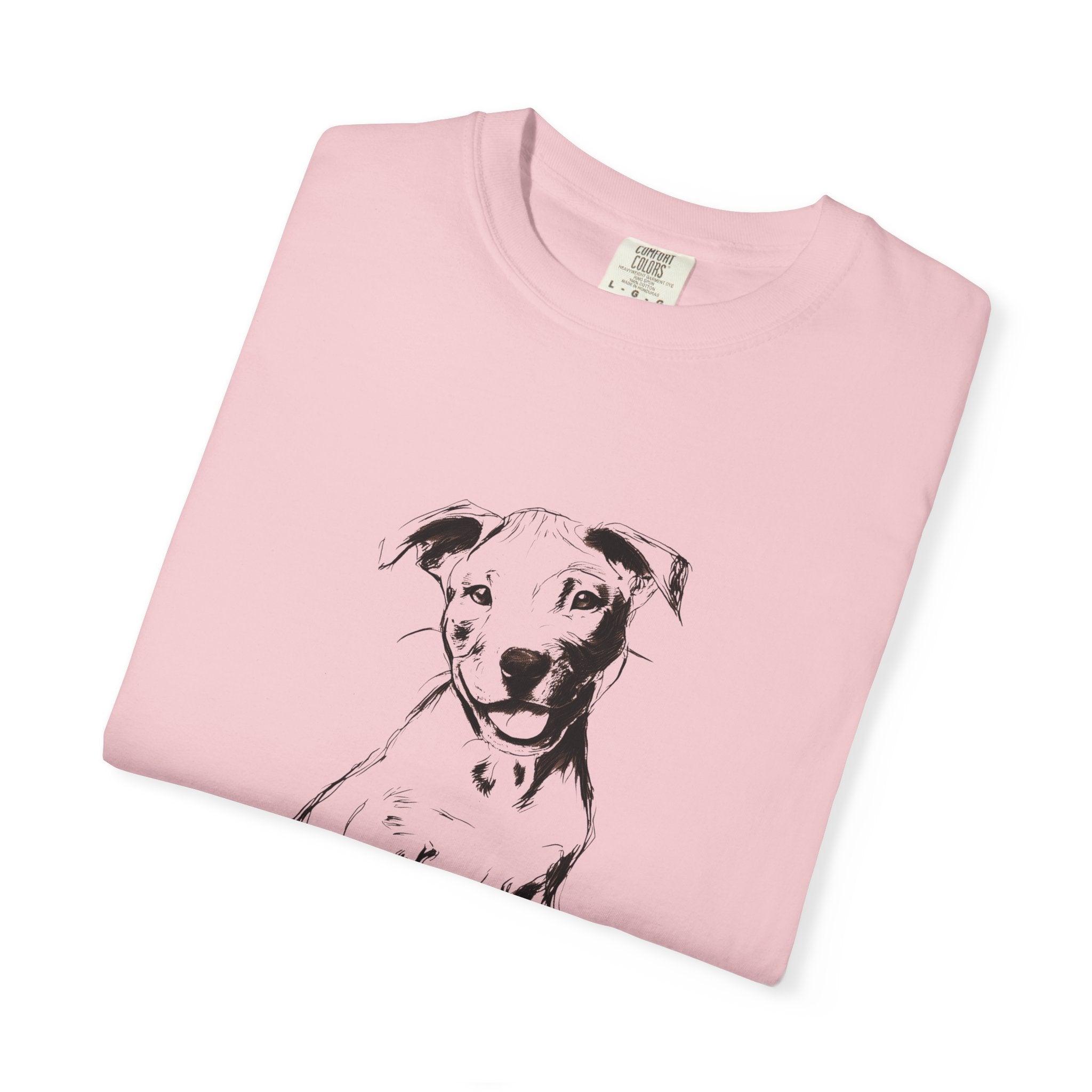 Personalized Pitbull T-Shirt | Custom Dog Name Tee | Comfort Colors 1717 Tee | Minimal Sketch Vintage Style | Dog lover gift