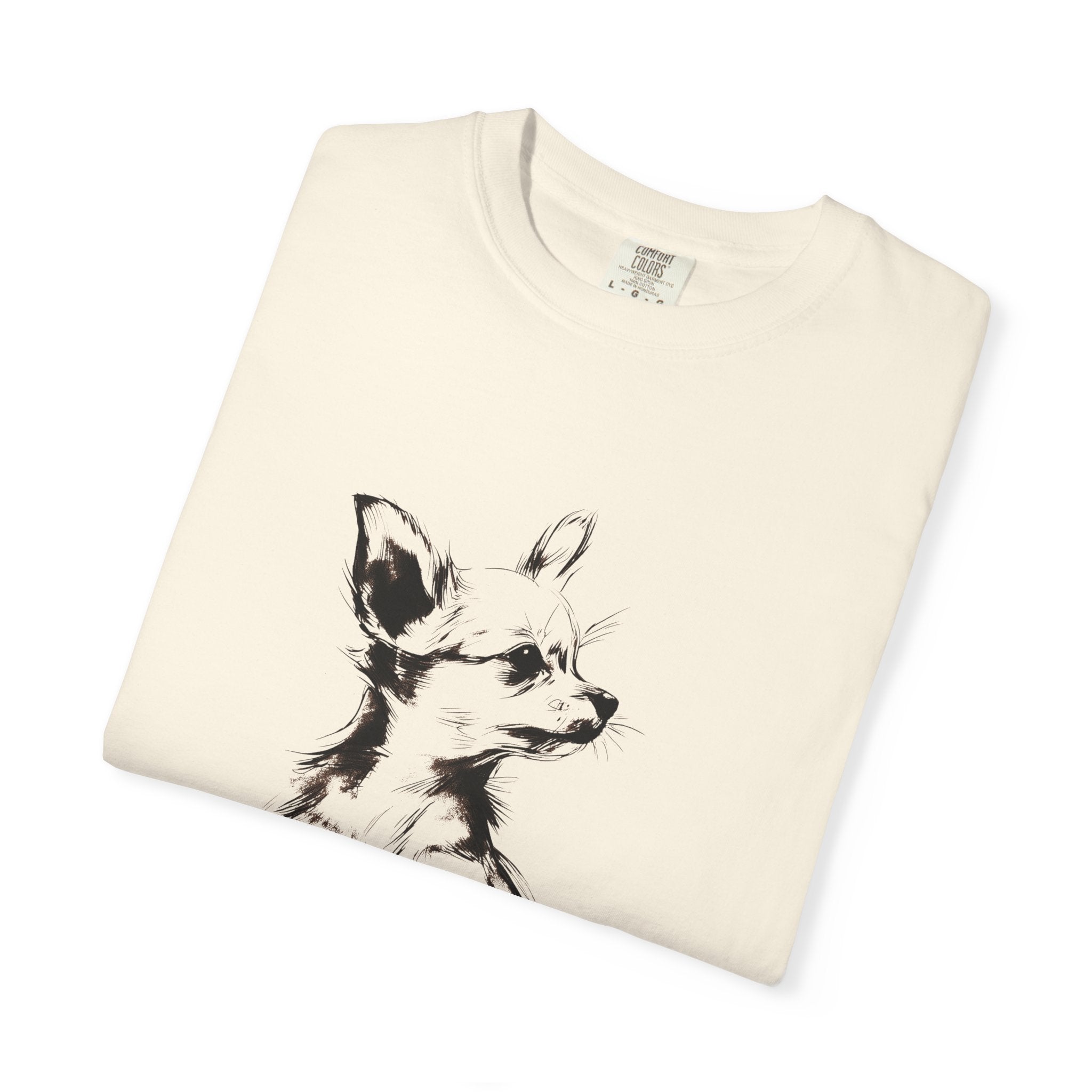 Personalized Chihuahua T-Shirt | Custom Dog Name Tee | Comfort Colors 1717 Tee | Minimal Sketch Vintage Style | Dog lover gift