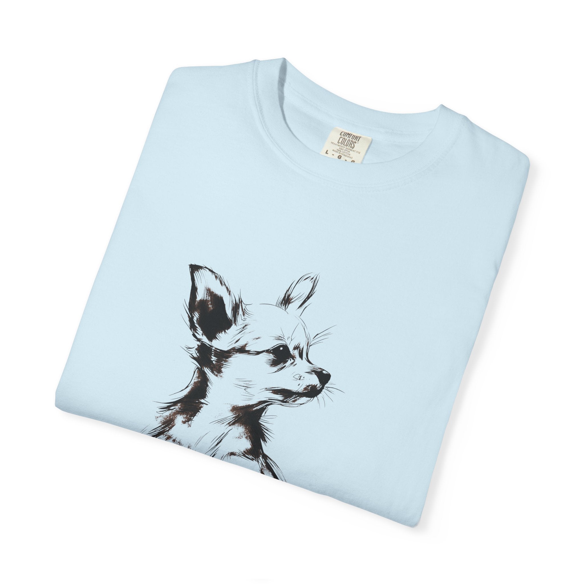 Personalized Chihuahua T-Shirt | Custom Dog Name Tee | Comfort Colors 1717 Tee | Minimal Sketch Vintage Style | Dog lover gift