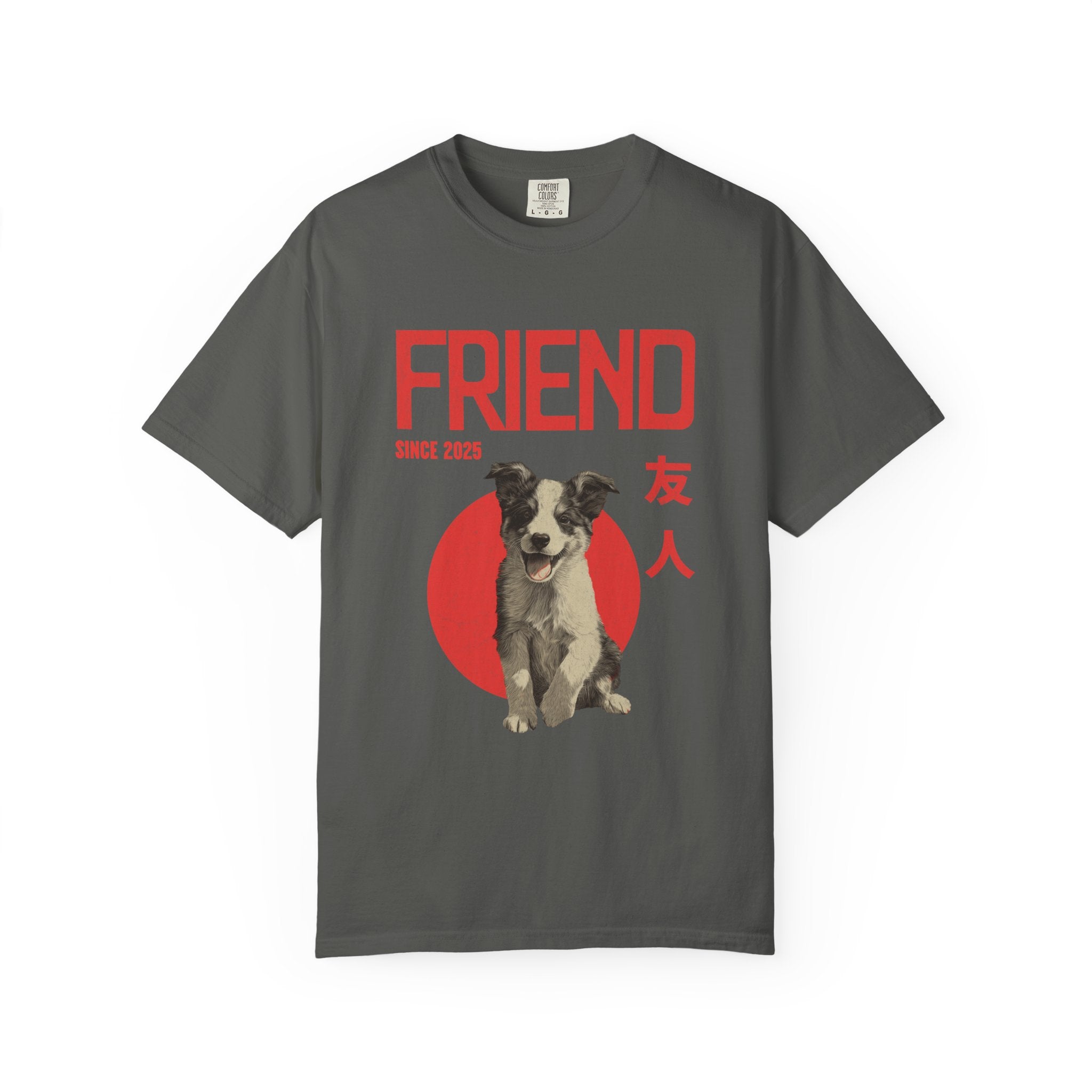 Border Collie Puppy T-shirt | Anime Dog Shirt | Pet Memorial, Adoption Gift | Custom Year Personalization | Comfort Colors®