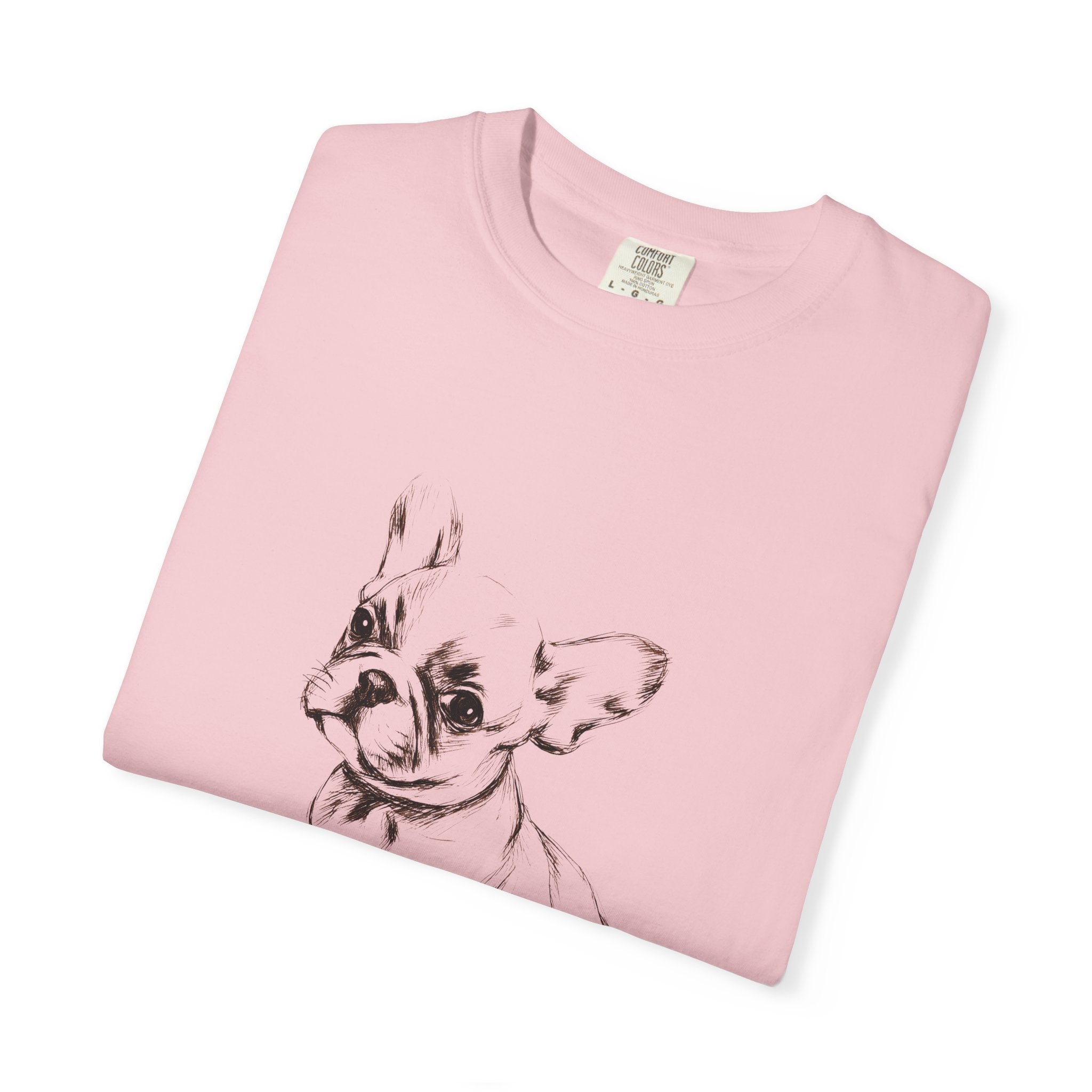 Personalized French Bulldog T-Shirt | Custom Dog Name Tee | Comfort Colors 1717 Tee | Minimal Sketch Vintage Style | Frenchie lover gift