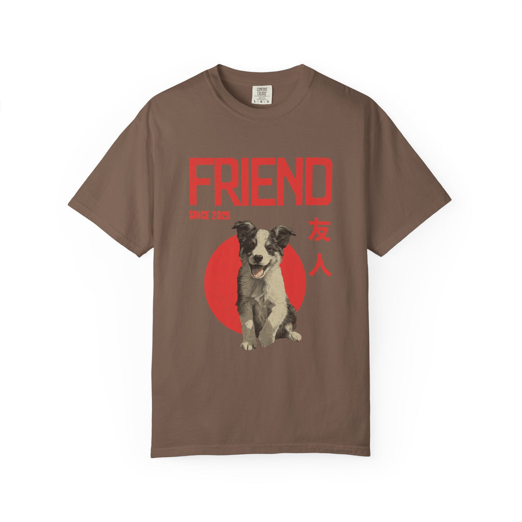 Border Collie Puppy T-shirt | Anime Dog Shirt | Pet Memorial, Adoption Gift | Custom Year Personalization | Comfort Colors®