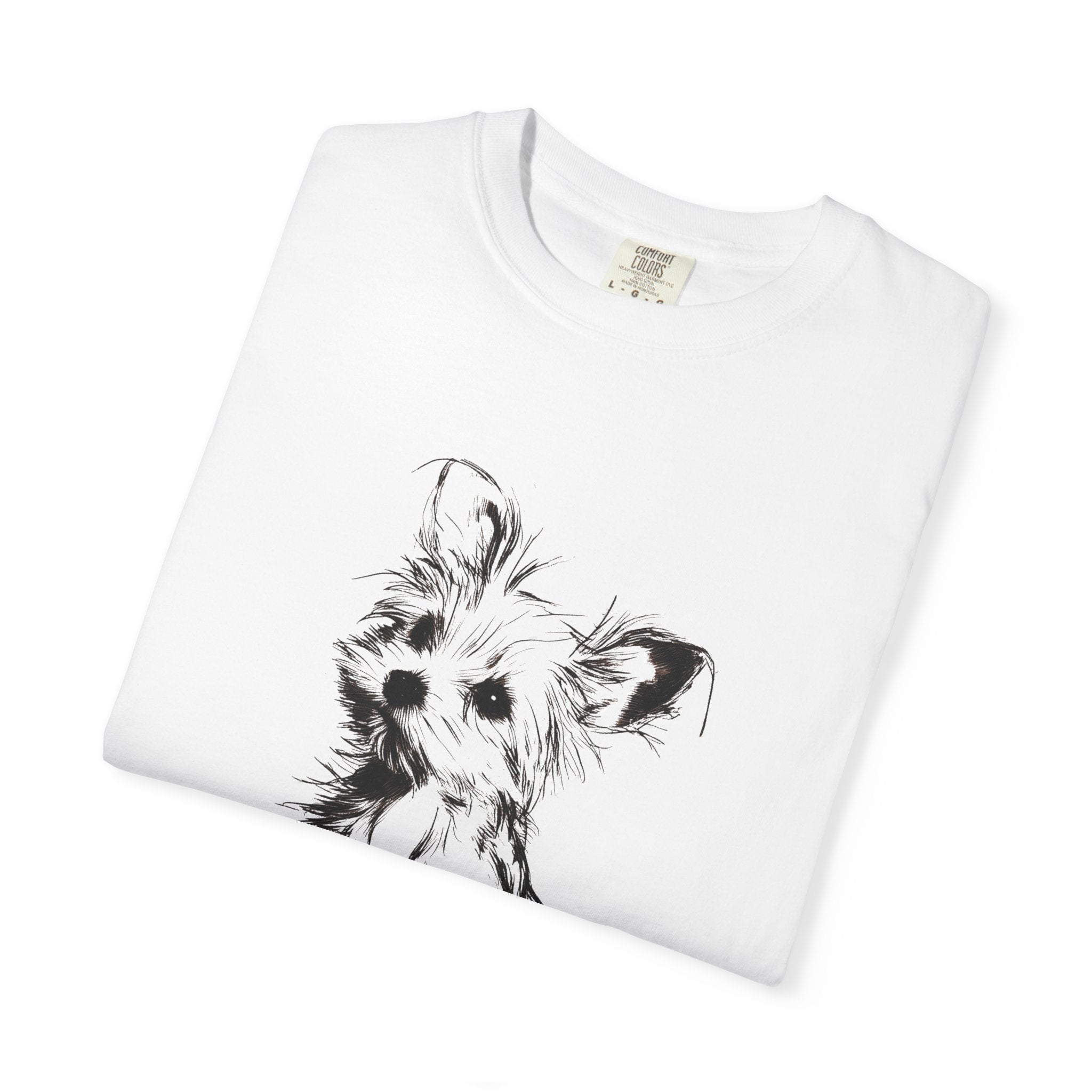 Personalized Yorkshire Terrier T-Shirt | Custom Dog Name Tee | Comfort Colors 1717 Tee | Minimal Sketch Vintage Style | Dog lover gift