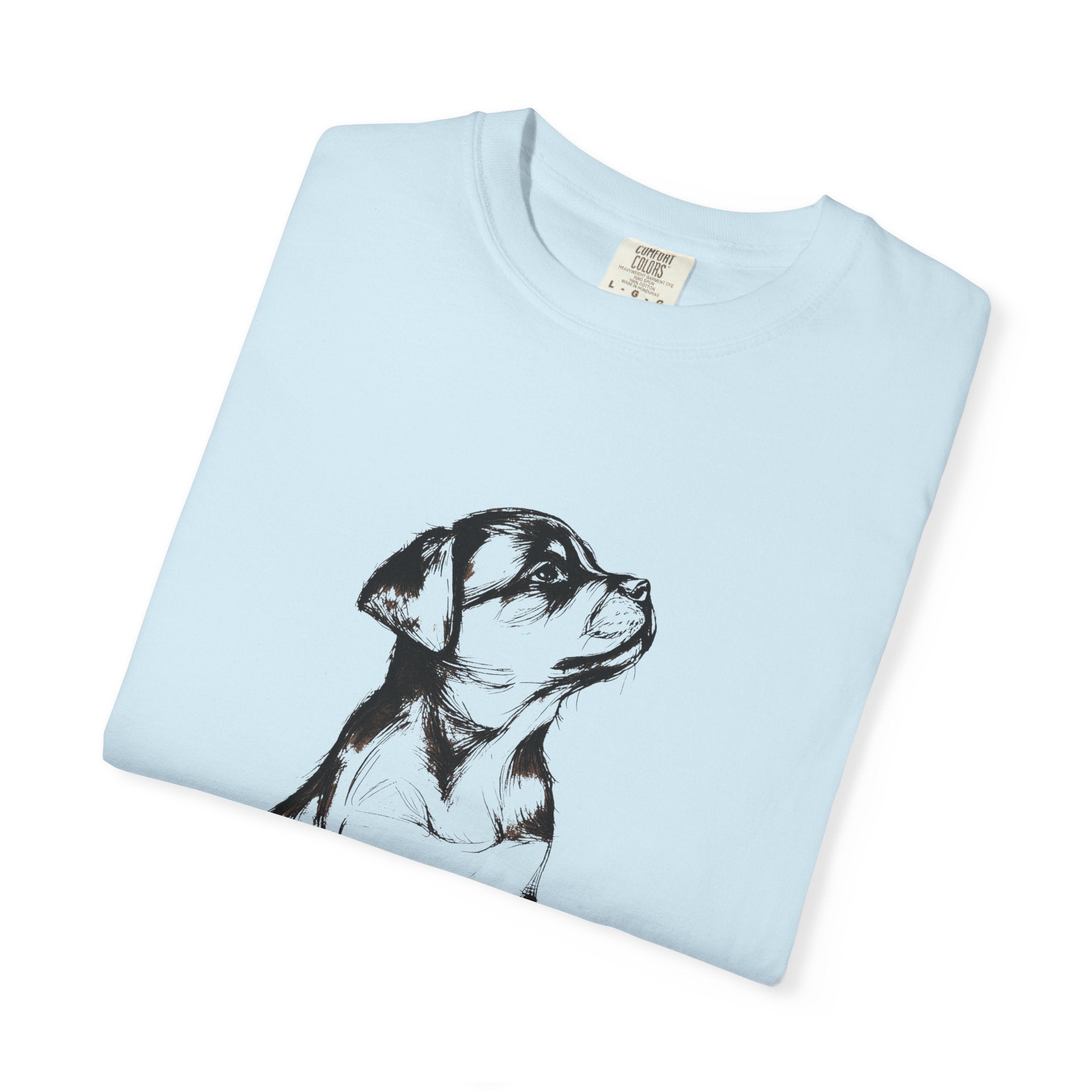 Personalized Rottweiler T-Shirt | Custom Dog Name Tee | Comfort Colors 1717 Tee | Minimal Sketch Vintage Style | Dog lover gift