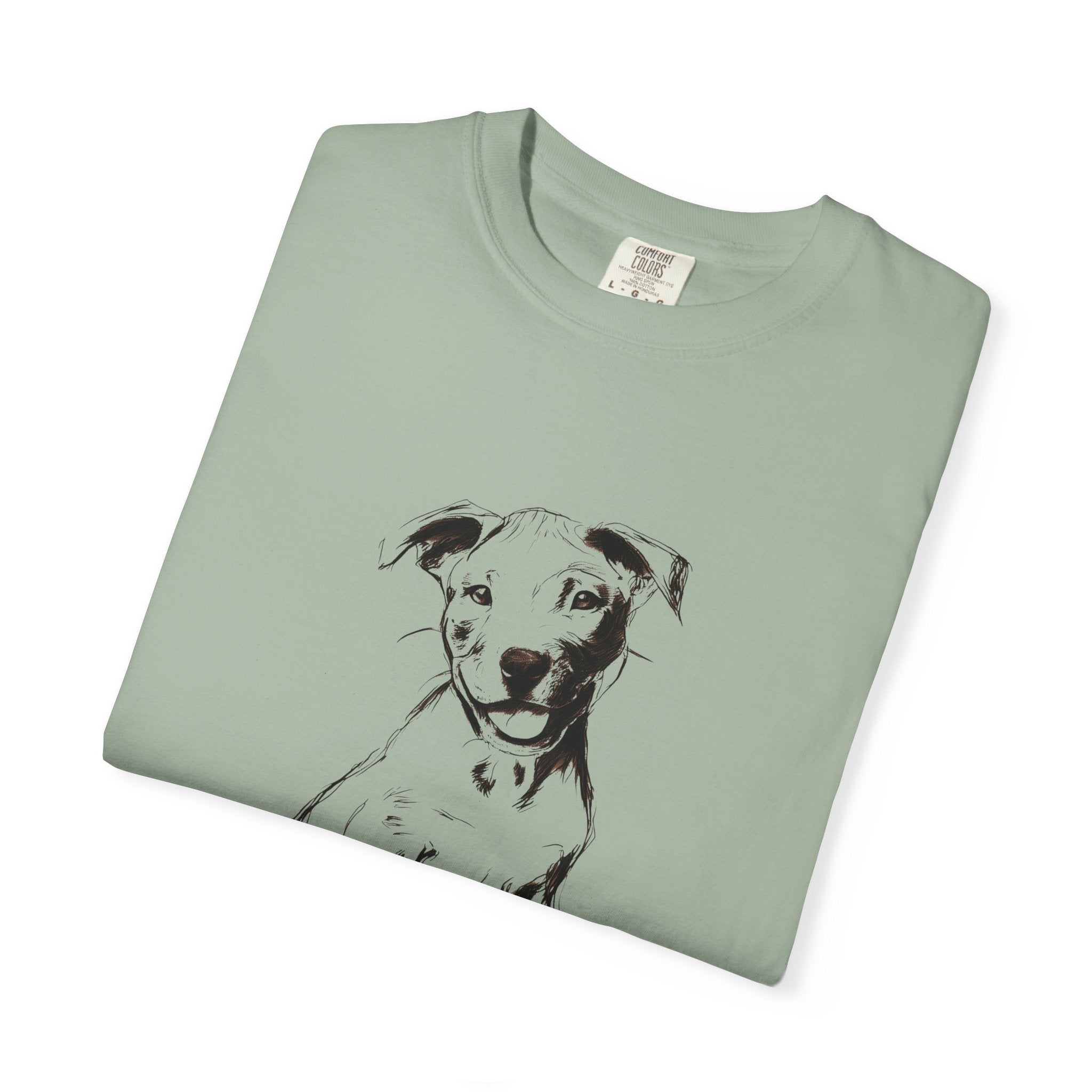 Personalized Pitbull T-Shirt | Custom Dog Name Tee | Comfort Colors 1717 Tee | Minimal Sketch Vintage Style | Dog lover gift