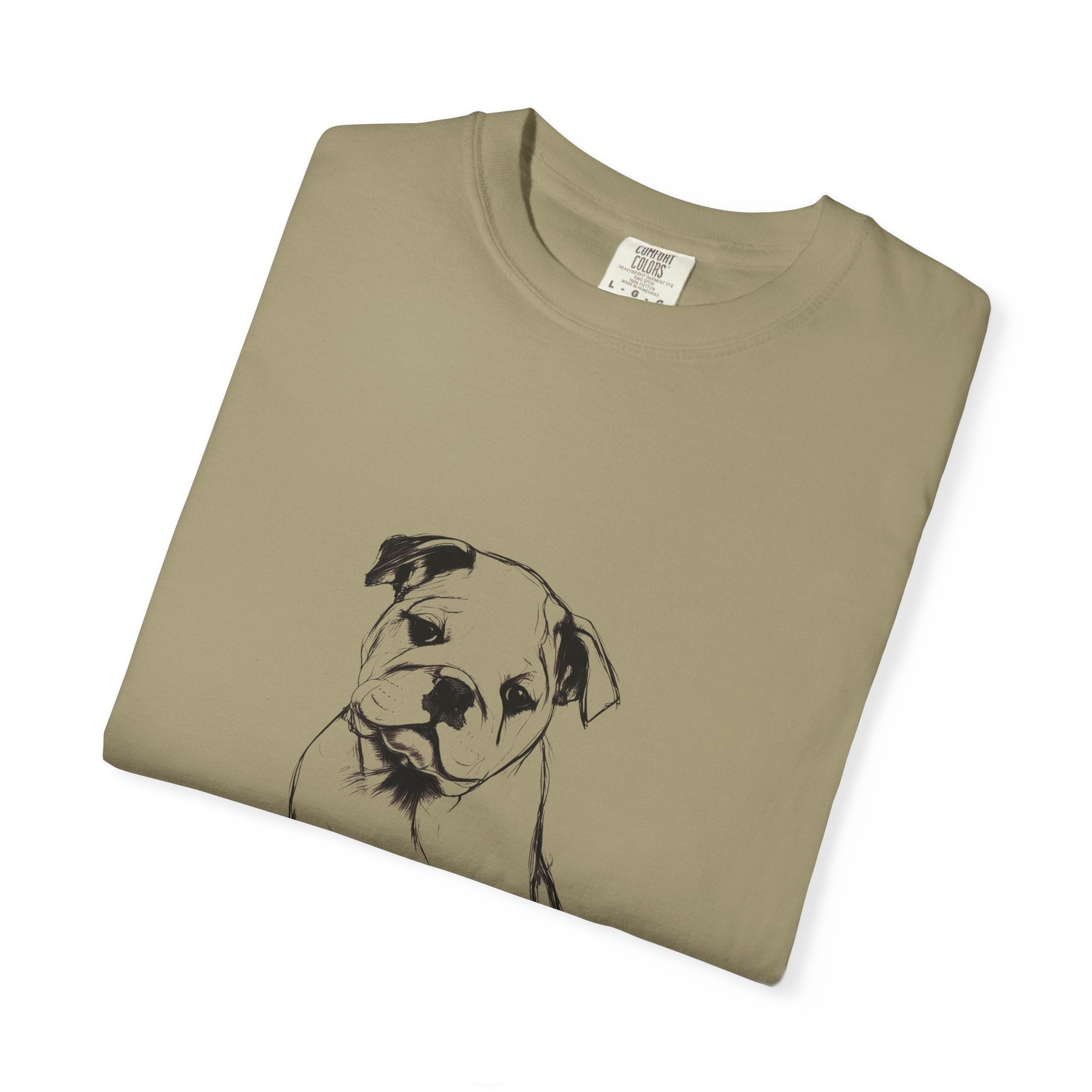 Personalized English Bulldog T-Shirt | Custom Dog Name Tee | Comfort Colors 1717 Tee | Minimal Sketch Vintage Style | Dog lover gift