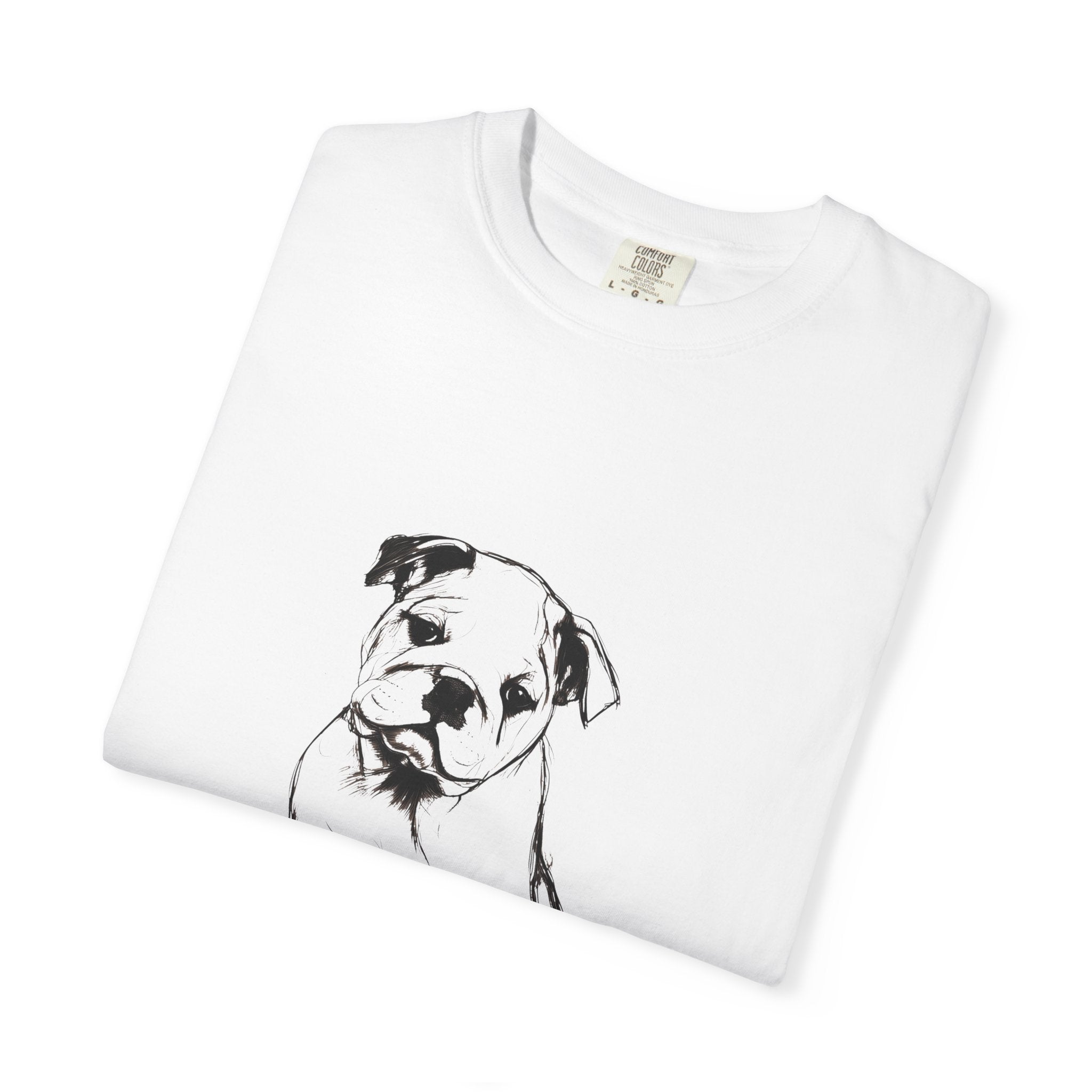 Personalized English Bulldog T-Shirt | Custom Dog Name Tee | Comfort Colors 1717 Tee | Minimal Sketch Vintage Style | Dog lover gift