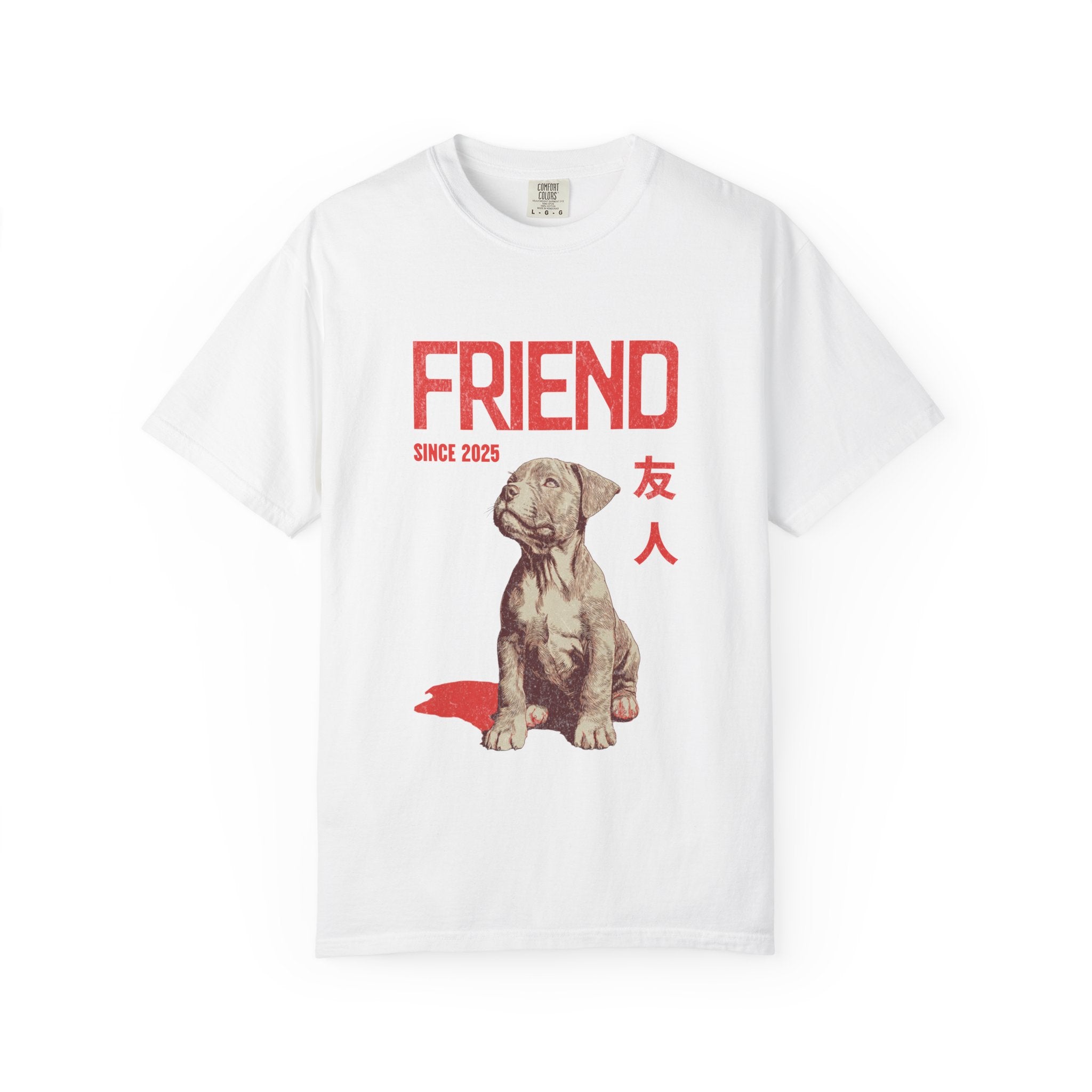 Pitbull Friend Shirt  | Anime Dog T-Shirt | Unisex Birthday Gift | Custom Year Personalization | Gift for Dog Lovers and Anime Fans