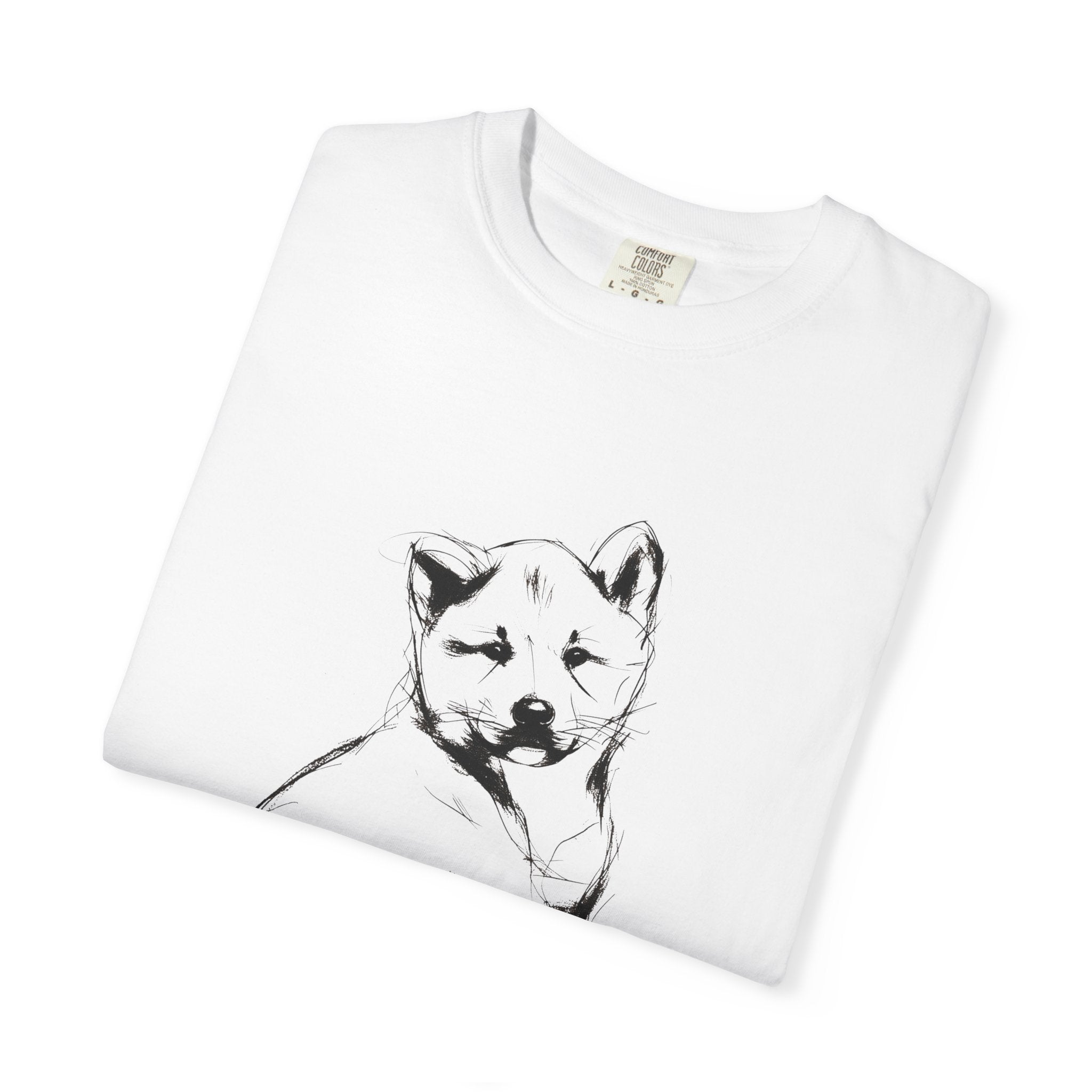 Personalized Akita Inu T-Shirt | Custom Dog Name Tee | Comfort Colors 1717 Tee | Minimal Sketch Vintage Style | Dog lover gift