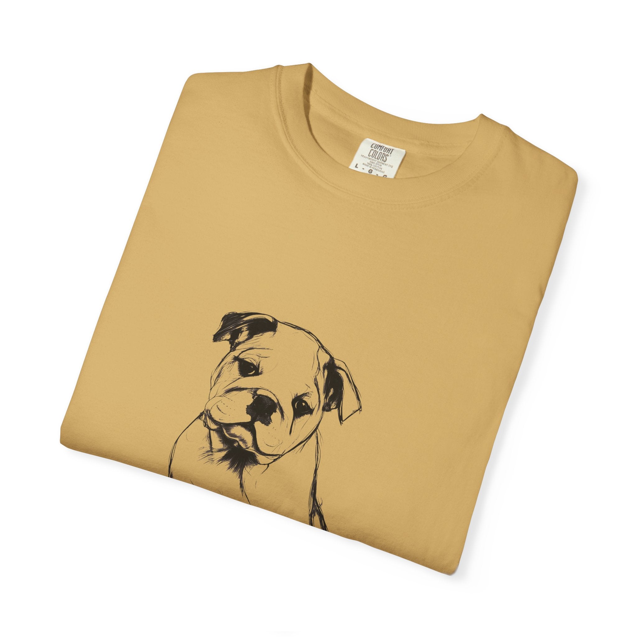 Personalized English Bulldog T-Shirt | Custom Dog Name Tee | Comfort Colors 1717 Tee | Minimal Sketch Vintage Style | Dog lover gift