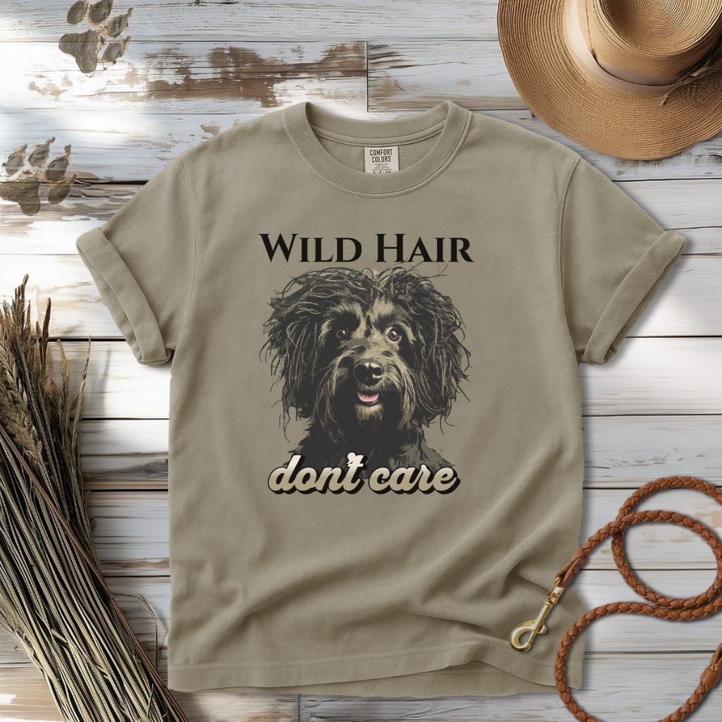Wild Hair Don't Care Unisex T-Shirt, Fun Dog Graphic Tee, Casual Pet Lover Gift, Dog Dad Shirt, Animal Lover Fashion, Funny hair tee