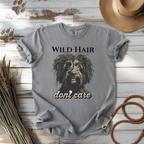 Wild Hair Don't Care Unisex T-Shirt, Fun Dog Graphic Tee, Casual Pet Lover Gift, Dog Dad Shirt, Animal Lover Fashion, Funny hair tee